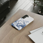 Vintage Blue White Porcelain Samsung Galaxy Phone Case | Chinoiserie Floral Tough Cover
