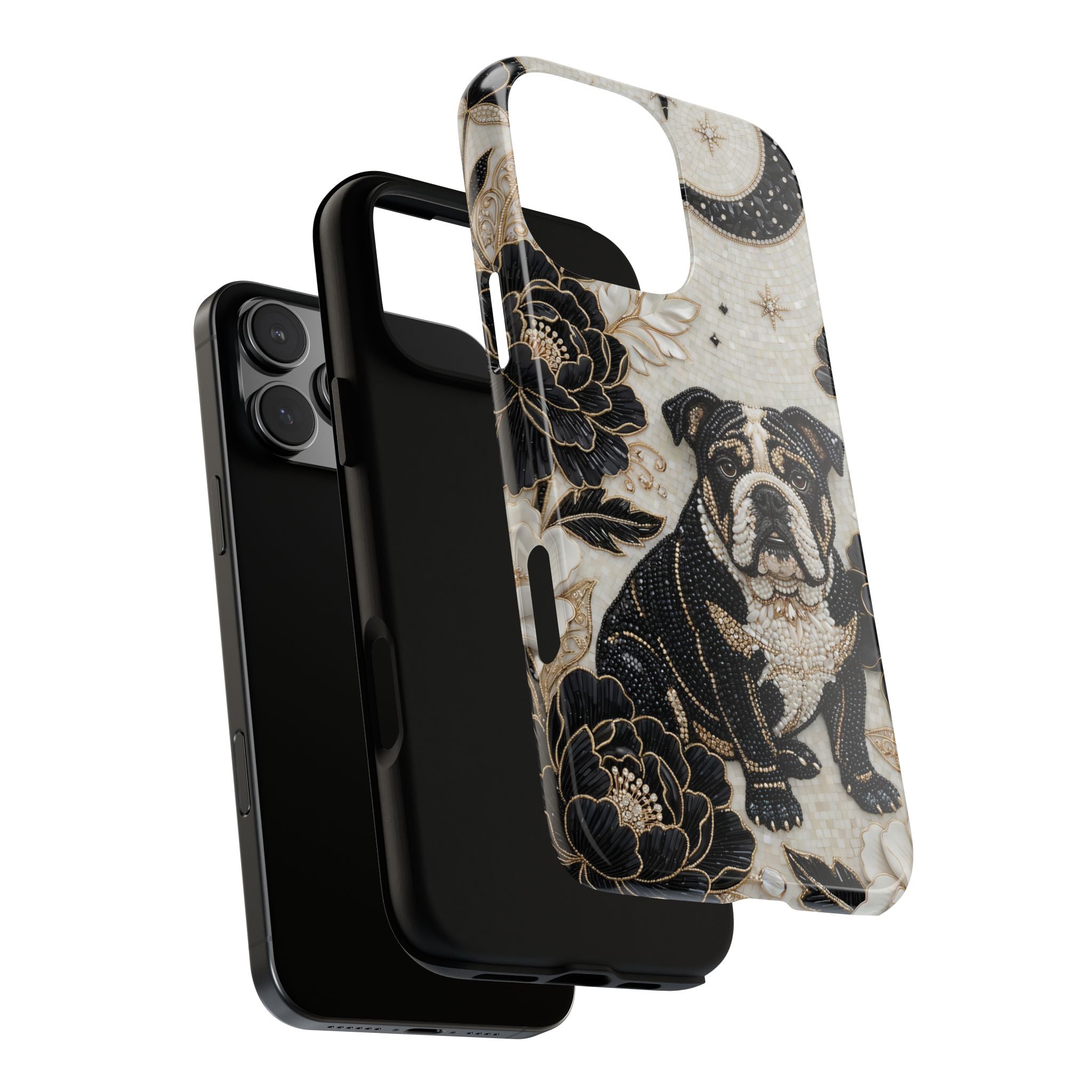 Bulldog Floral iPhone Case — Moon & Peony Protective Case