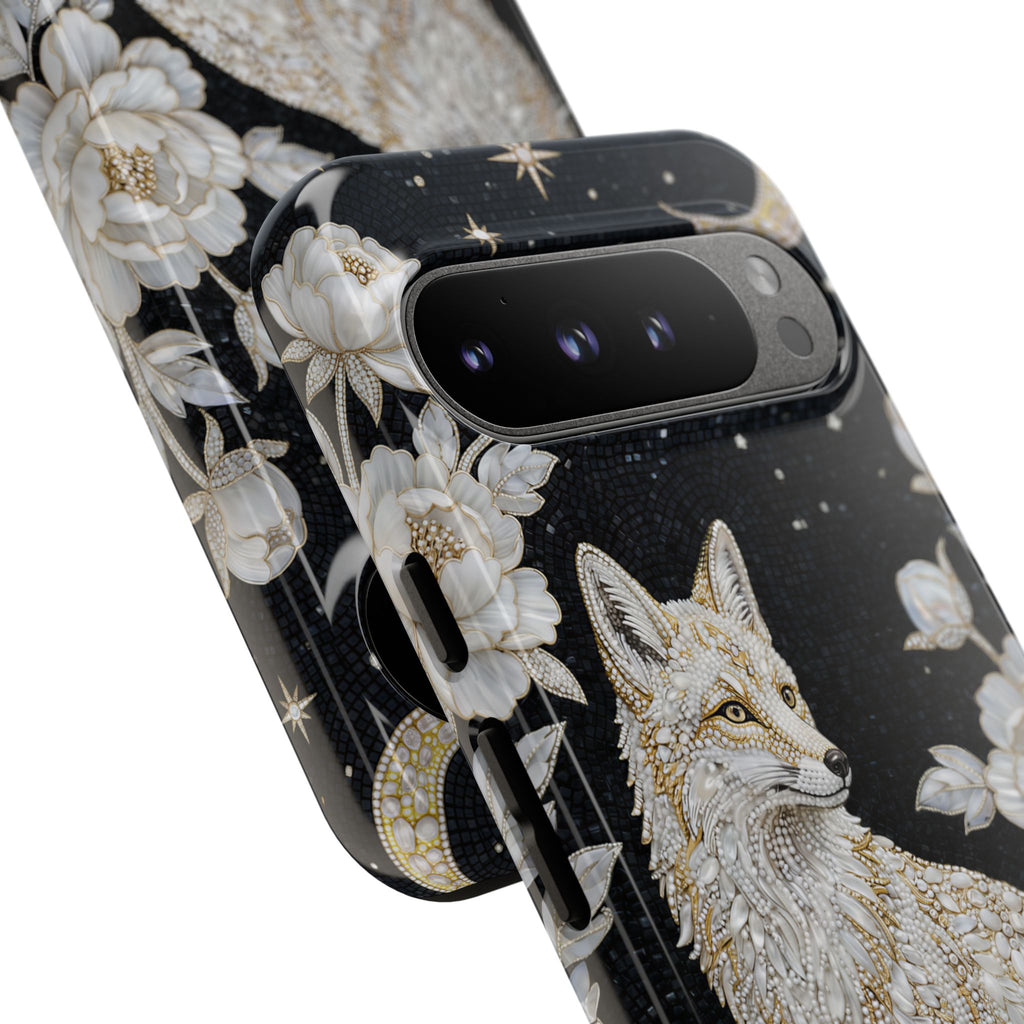 Mystic Fox Moon Google Pixel Phone Case | Celestial Floral iPhone Cover