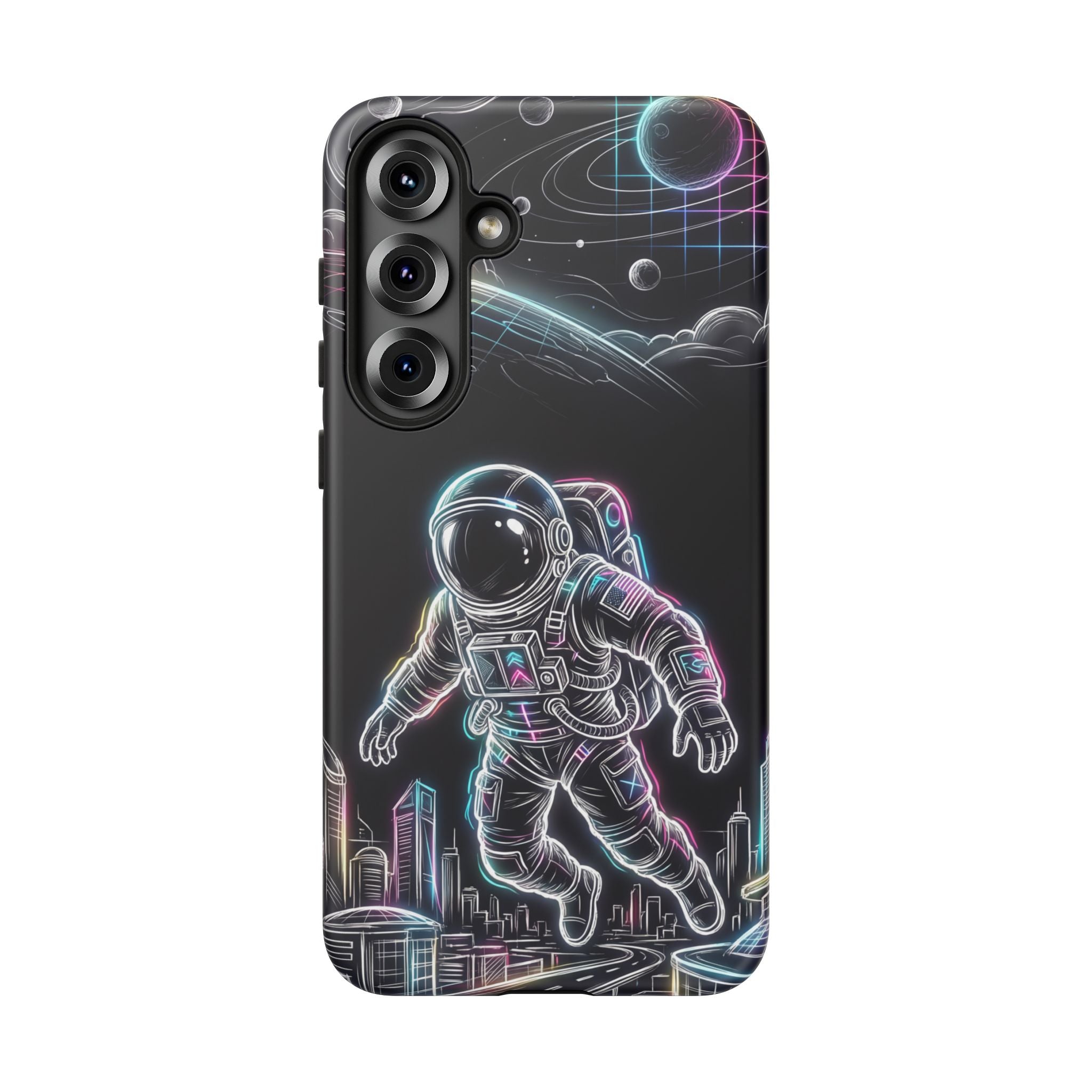 Space Explorer Astronaut Neon Samsung Galaxy Phone Case