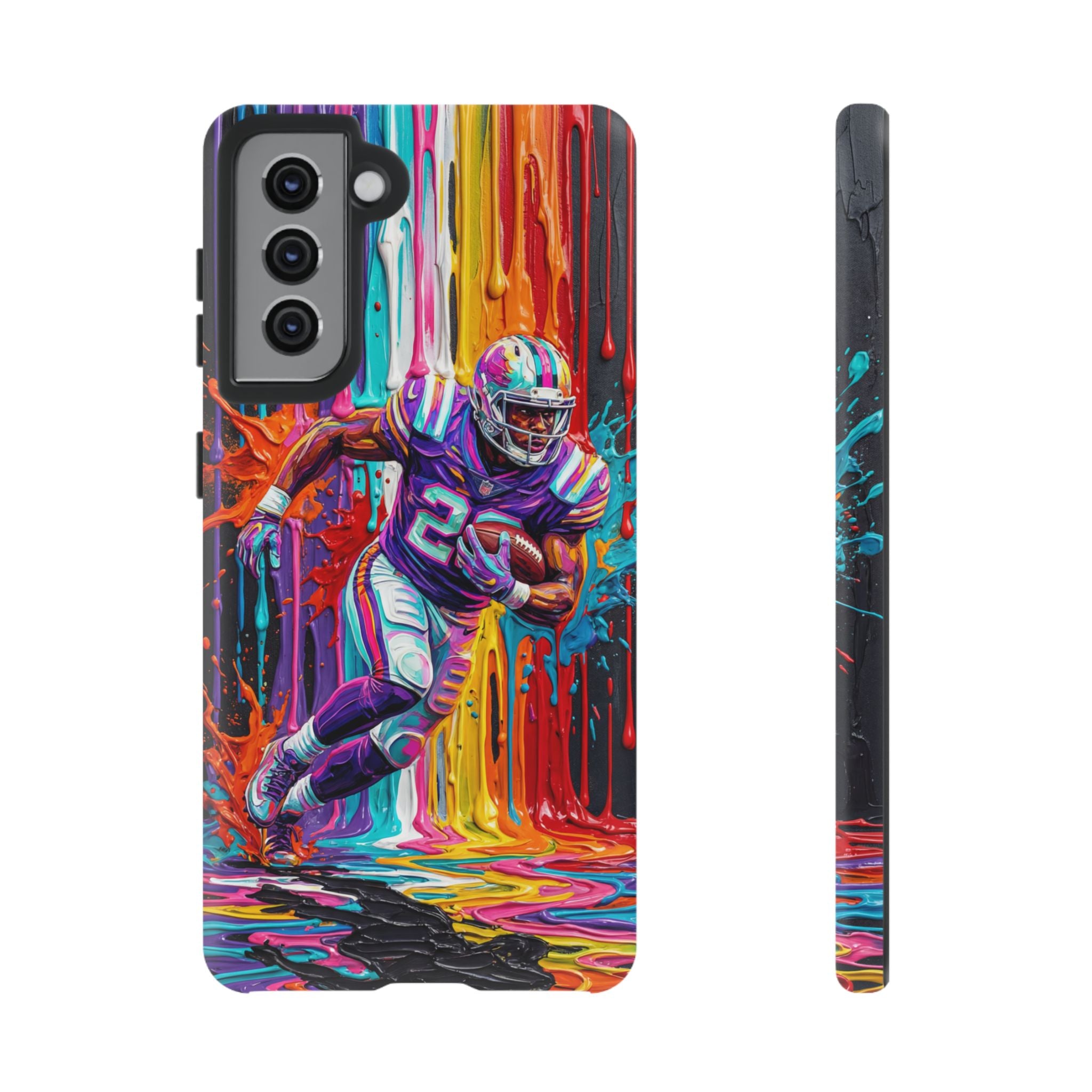 Vibrant American Football Runner Samsung Galaxy Phone Case