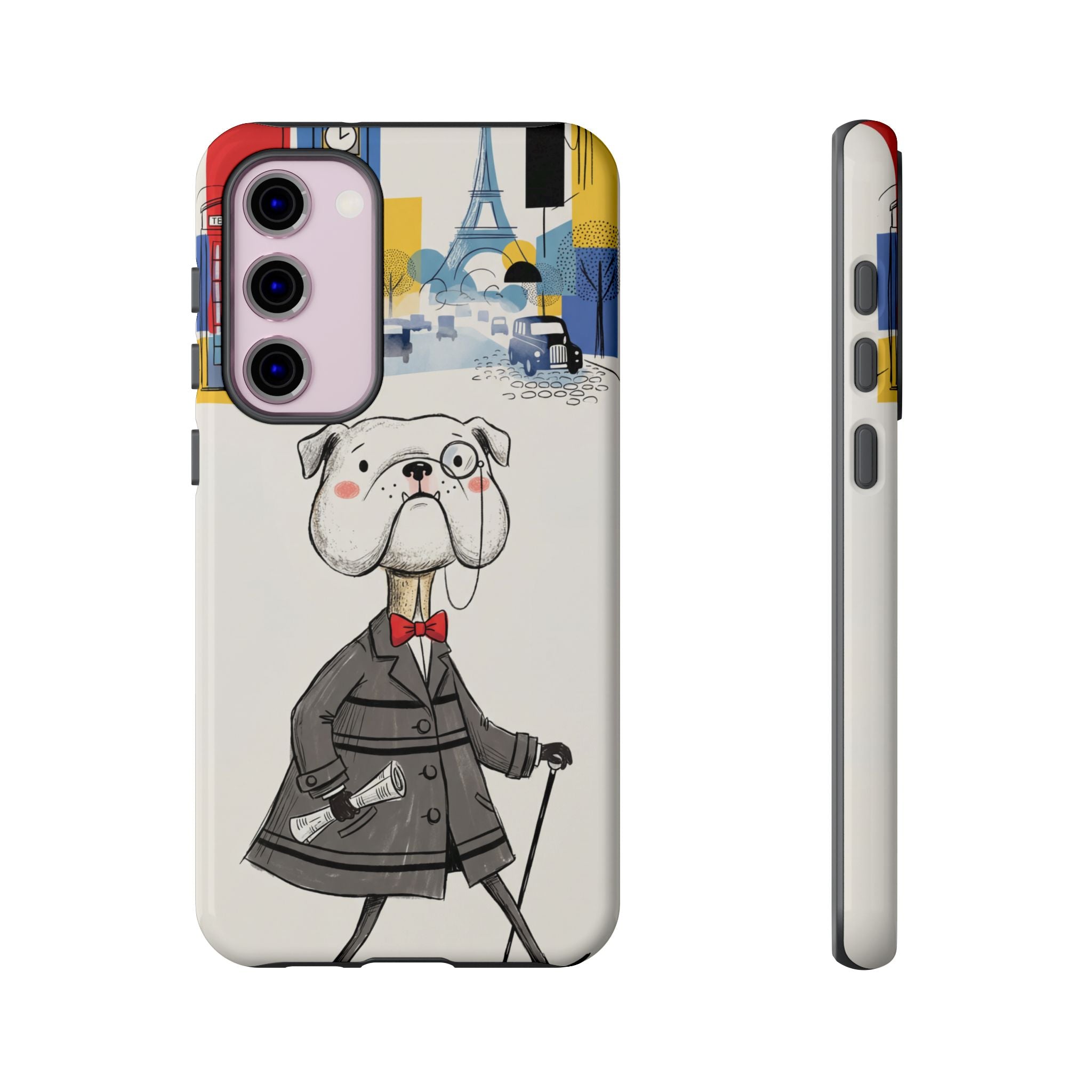 Vintage Dapper Gentleman Bulldog Samsung Galaxy Phone Case