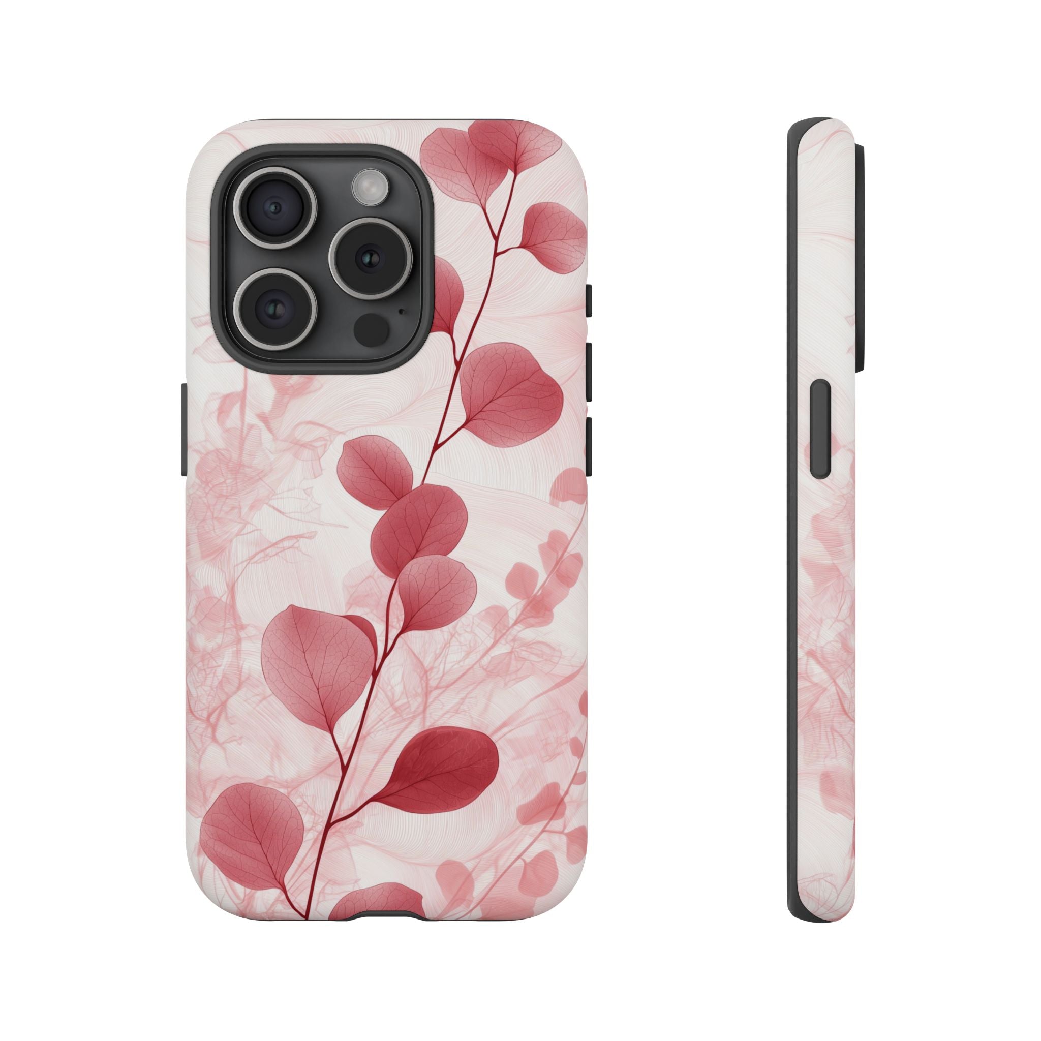 Pink Botanical Floral Eucalyptus iPhone Case