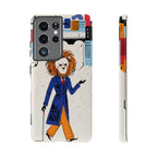 Lion Gentleman Samsung Galaxy Phone Case | Dapper Lion in City Rain