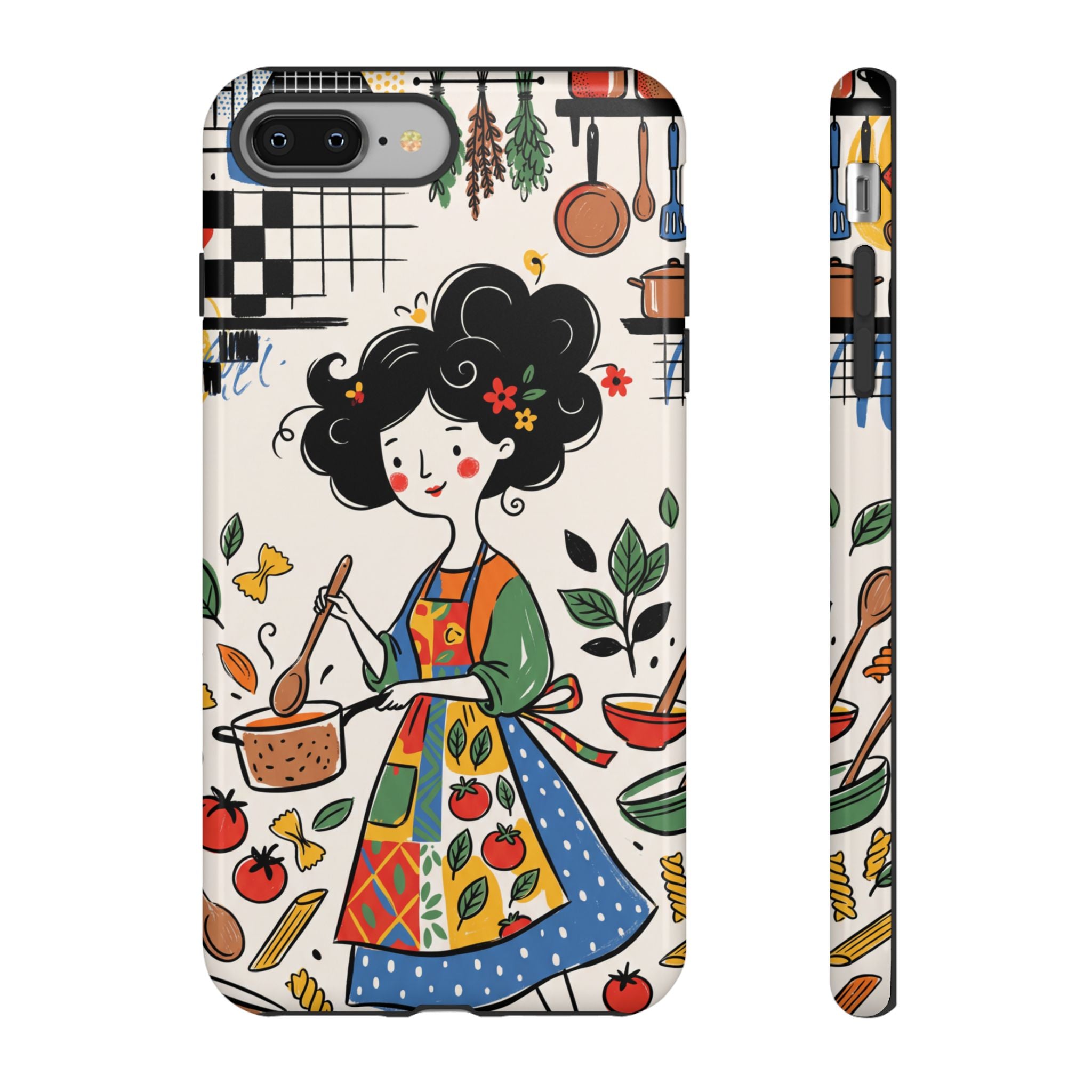 Whimsical Chef Kitchen Illustration iPhone Case