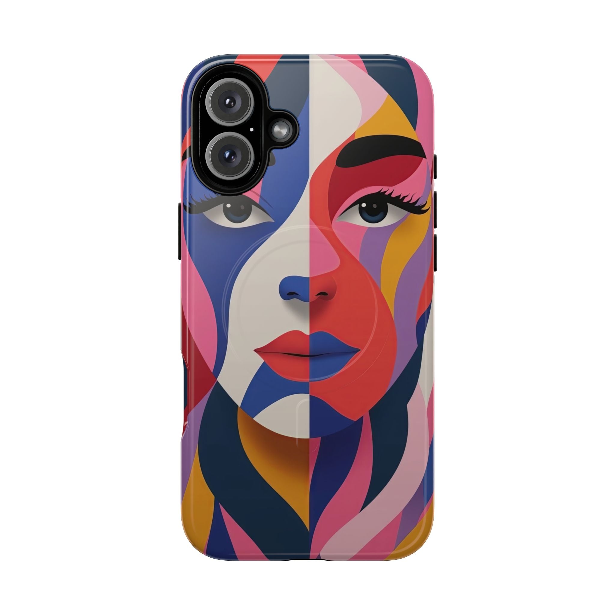 Abstract Colourful Face MagSafe iPhone Case | Vibrant Pop Art