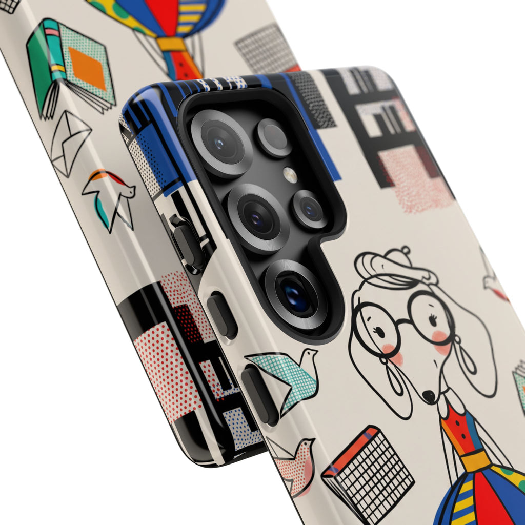 Cute Dachshund Dog Illustration Samsung Galaxy Phone Case