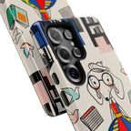 Cute Dachshund Dog Illustration Samsung Galaxy Phone Case