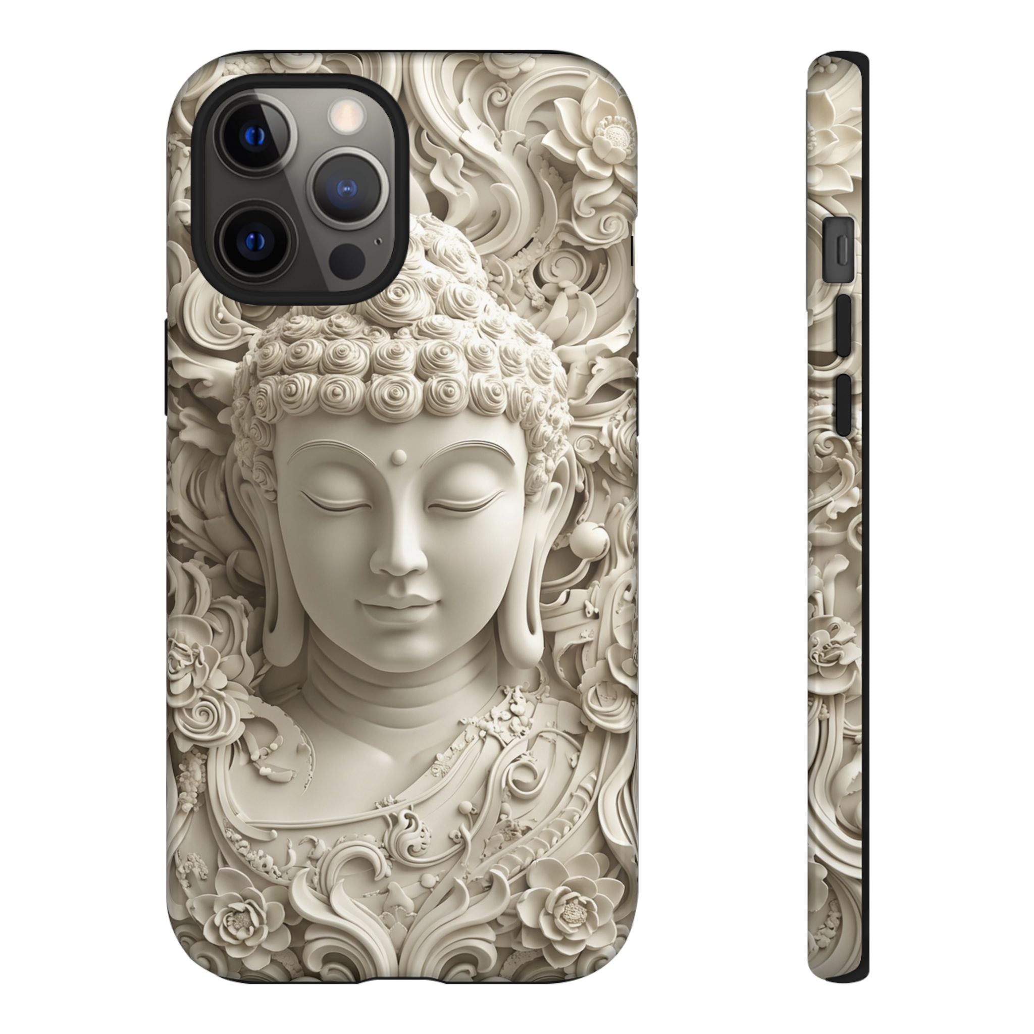 Buddha Relief iPhone Case — Serene Zen Protective Phone Cover