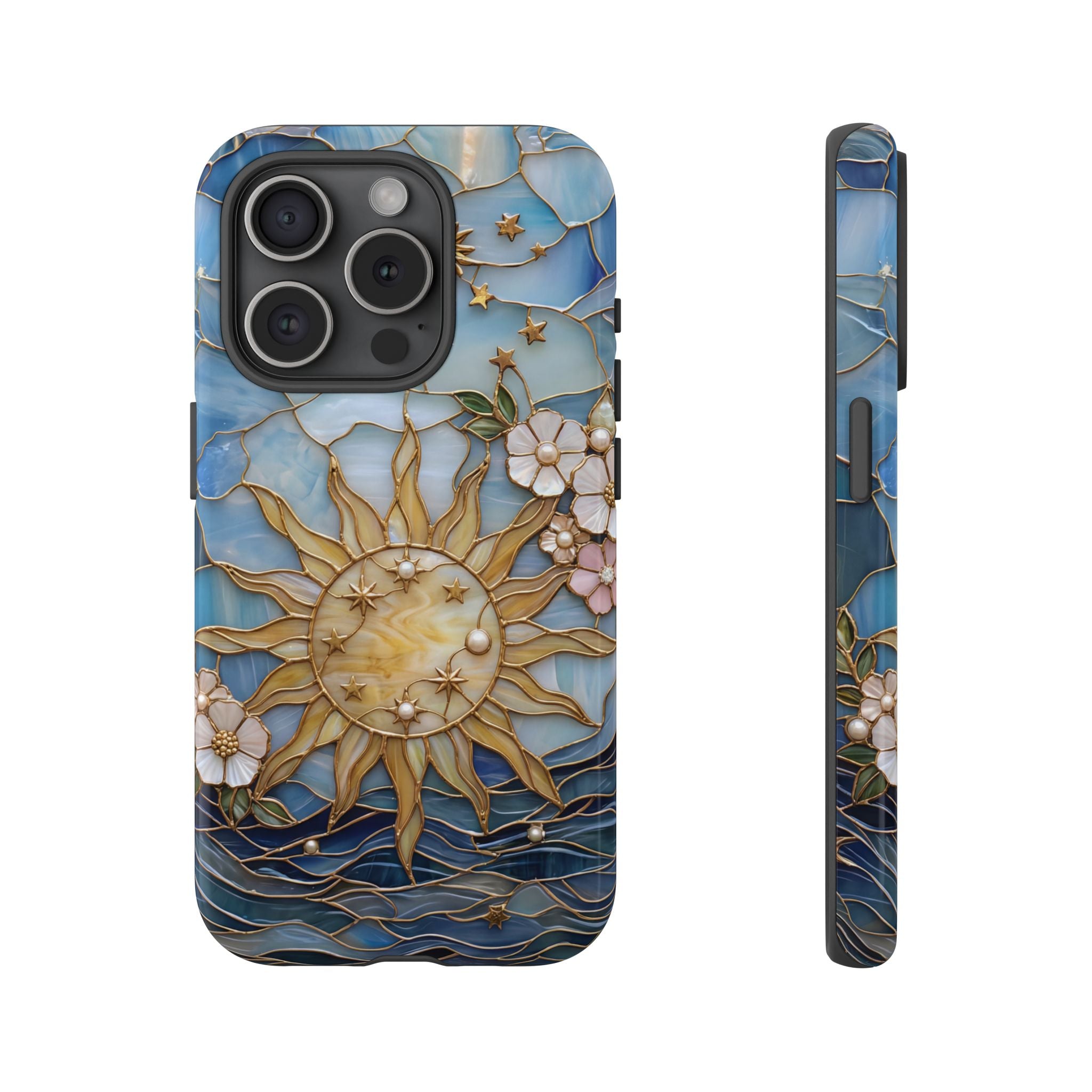 Stained Glass Floral Sun & Sea Tough iPhone Case