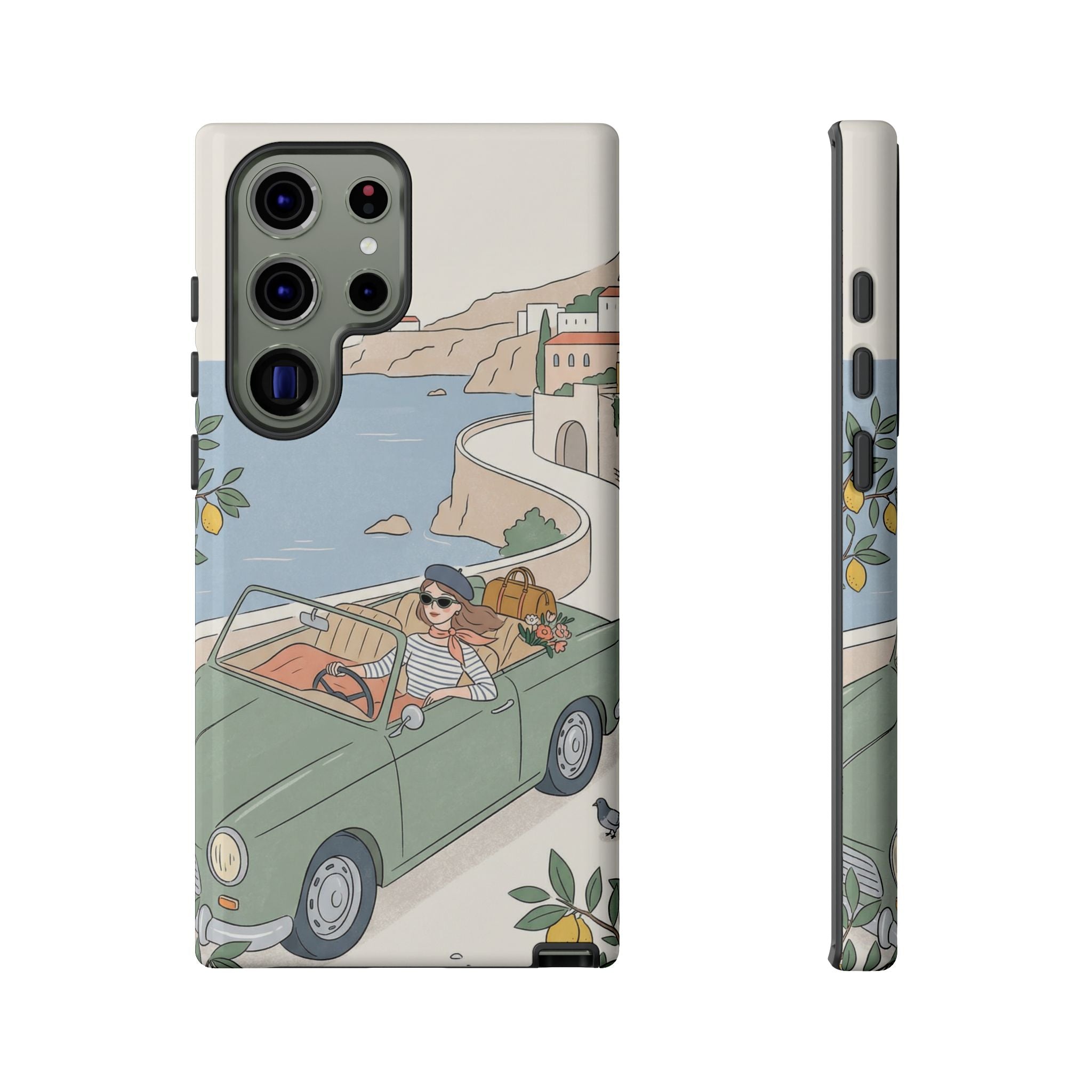 Retro Coastal Road Trip Design Samsung Galaxy Phone Case
