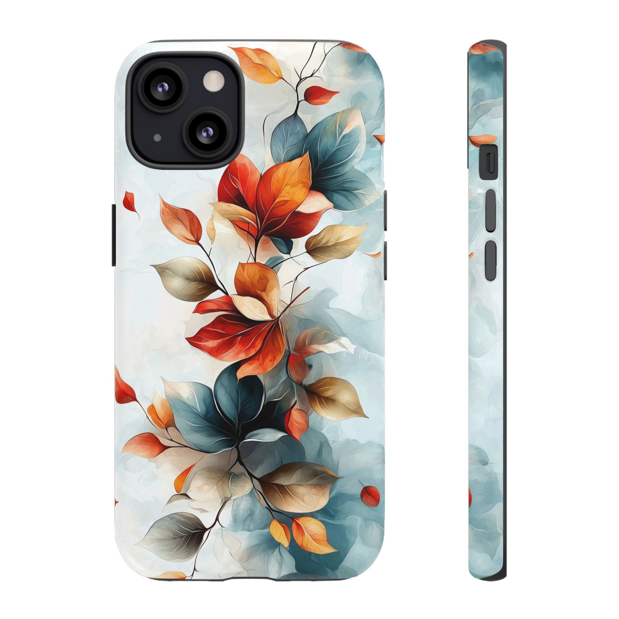 Floral Autumn Leaves Tough iPhone Case