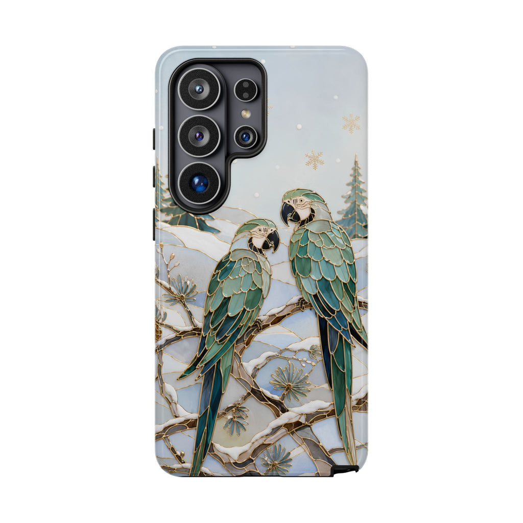 Parrot Phone Samsung Galaxy Case | Winter Bird Phone Case