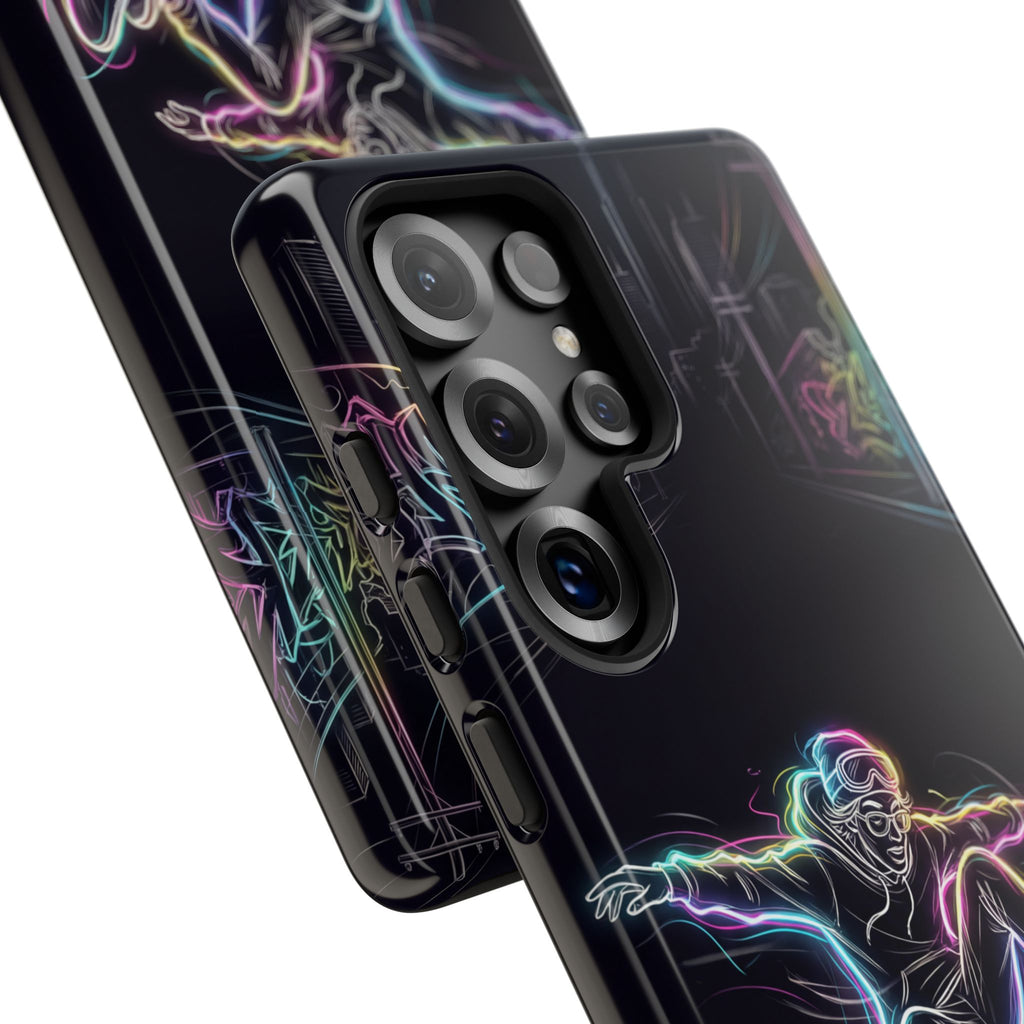 Neon Skateboard Samsung Galaxy Phone Case | Glow Skatepark Protective Cover