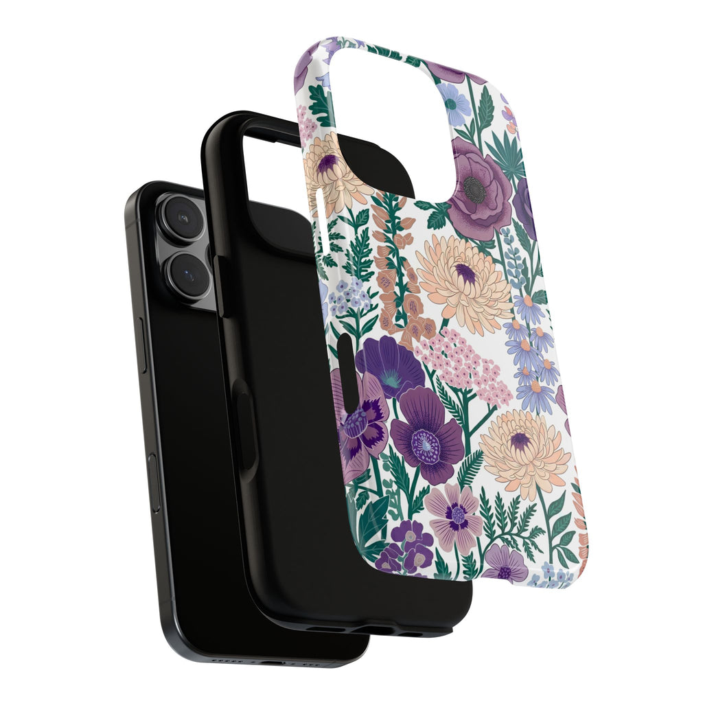 Floral Purple Garden iPhone Case | Tough Protective Phone Cover