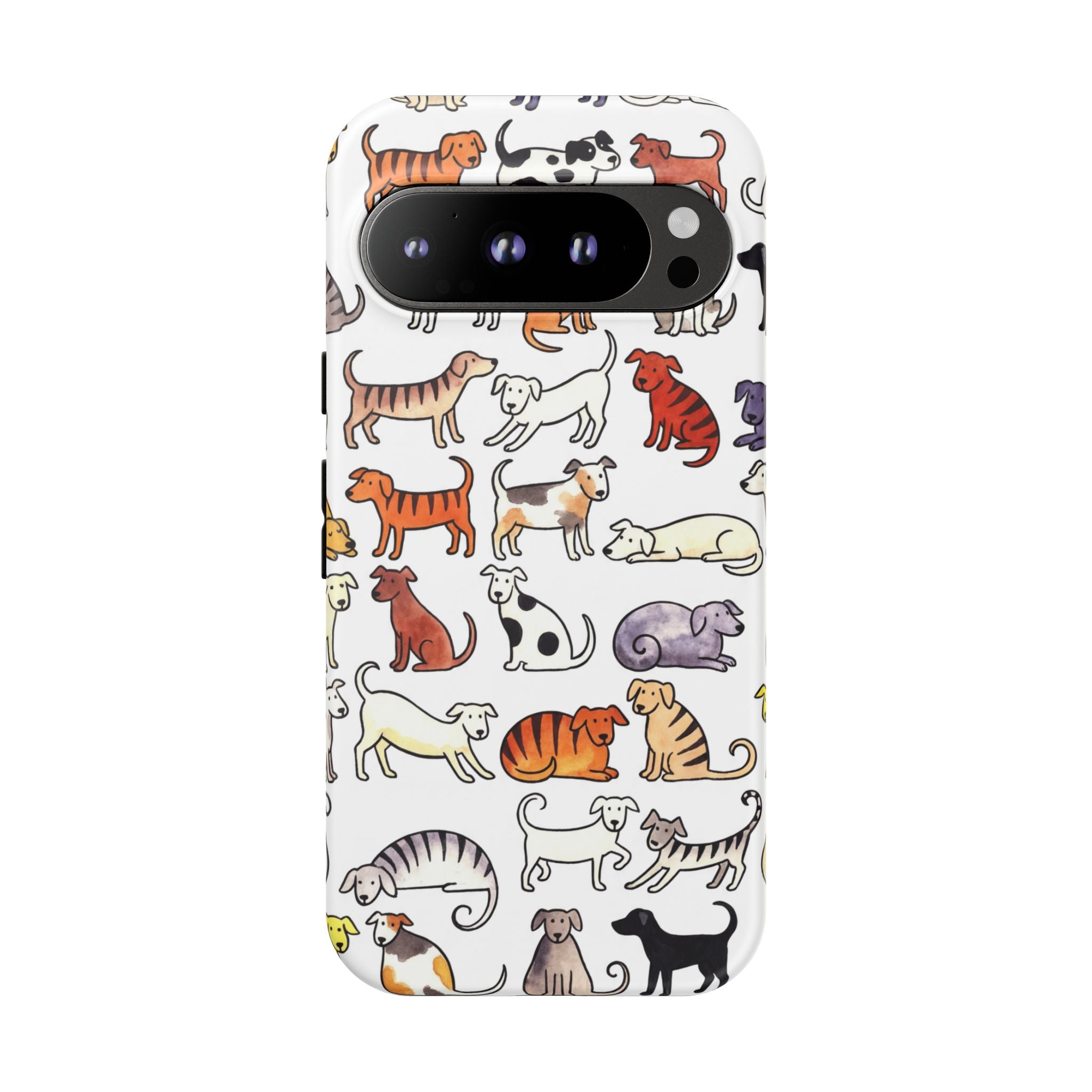 Dog Pattern Google Pixel Case | Cute Colourful Dogs