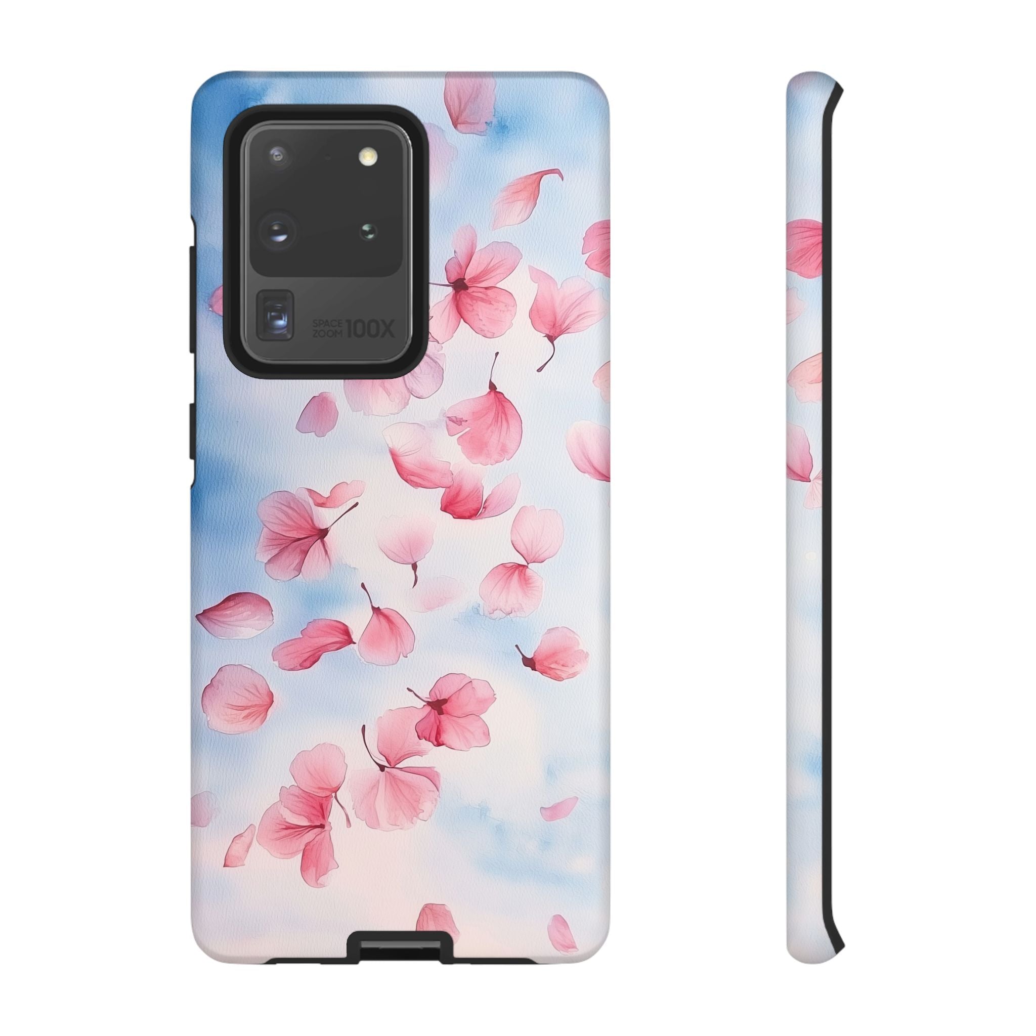 Floral Petal Tough Samsung Galaxy Case | Pink Falling Blossoms