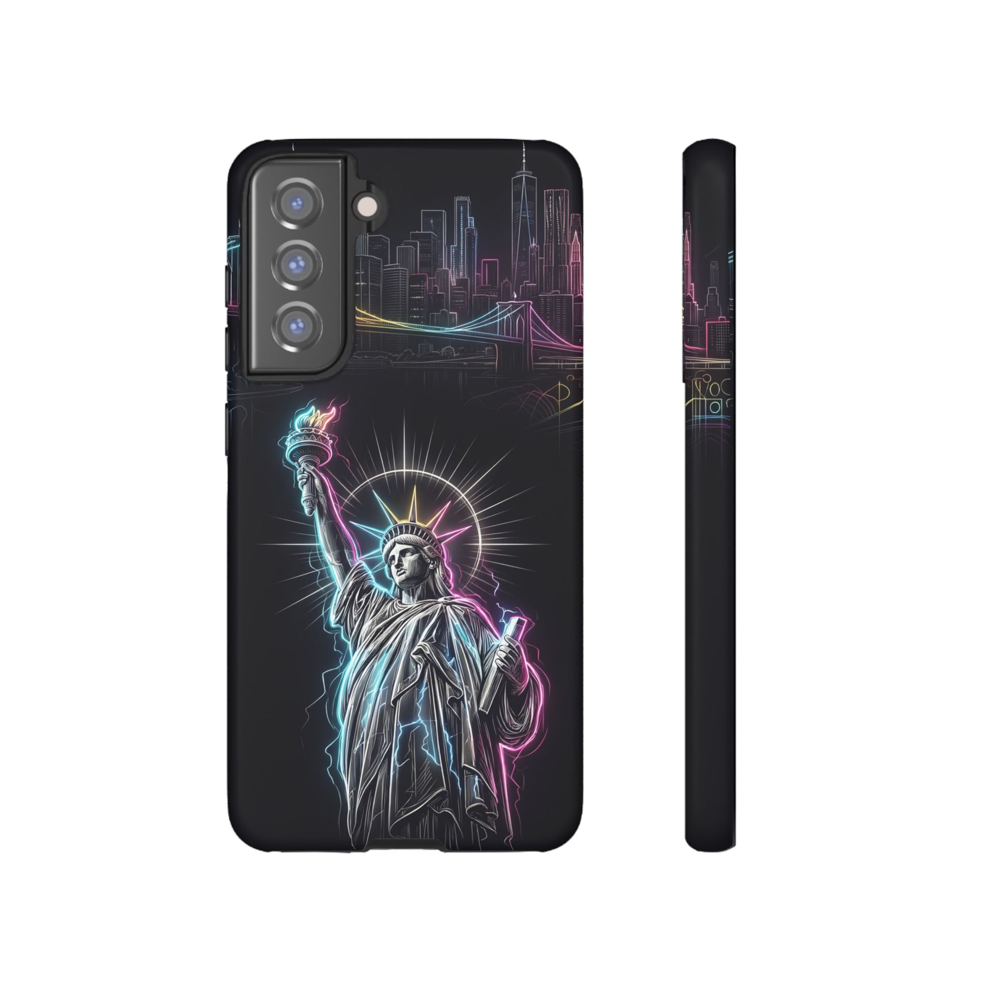 Neon Statue of Liberty Tough Samsung Galaxy Phone Case