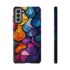 Abstract Colourful Drop Samsung Galaxy Case — Vibrant Stained-Glass