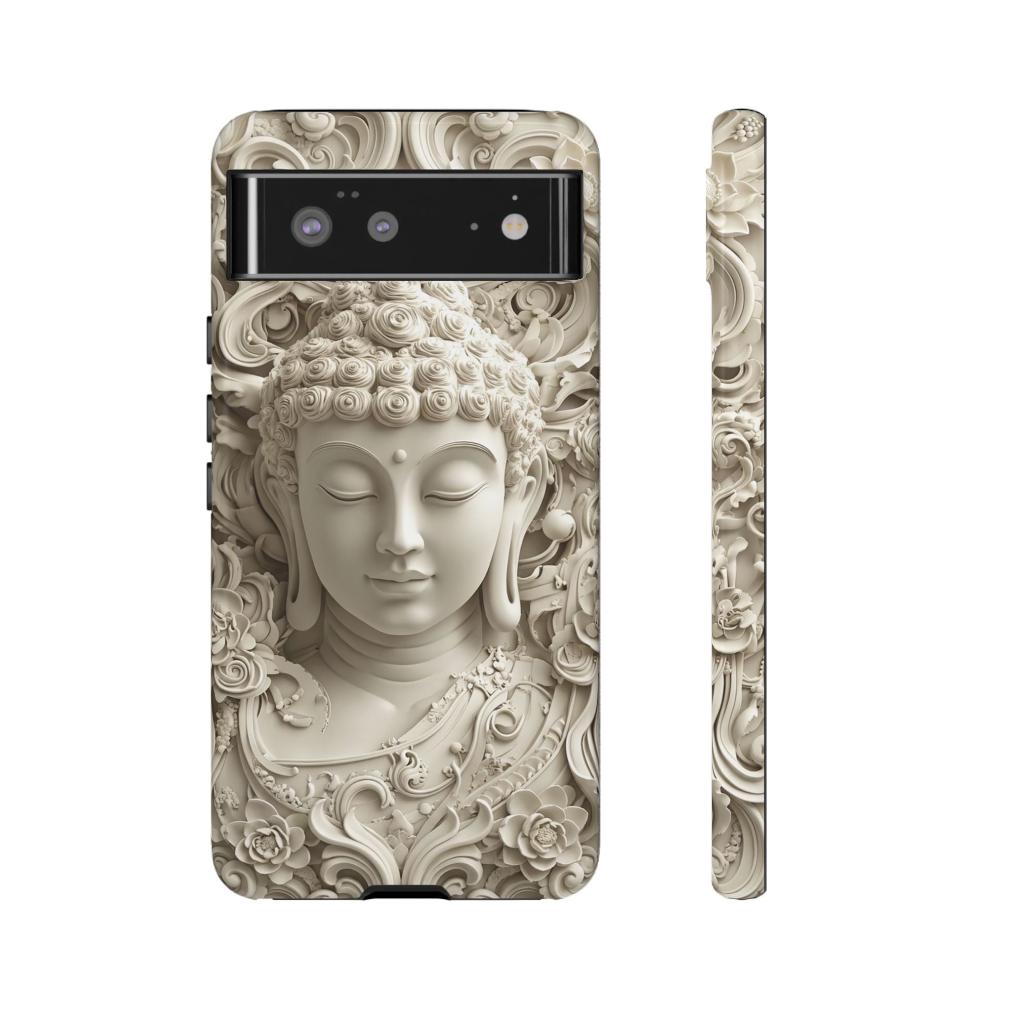Buddha Relief Google Pixel Case — Serene Zen Protective Phone Cover
