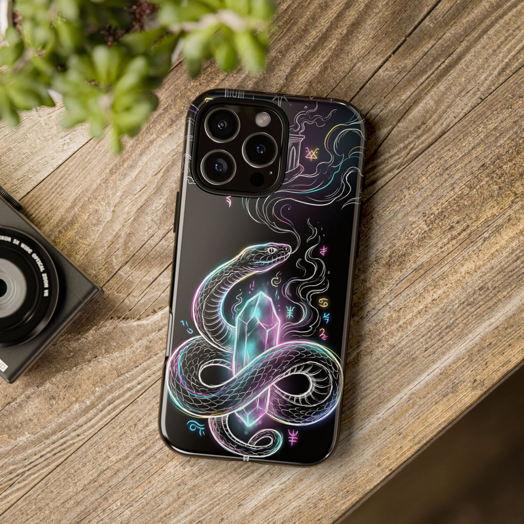 Neon Occult  Mystic Snake Crystal iPhone Case