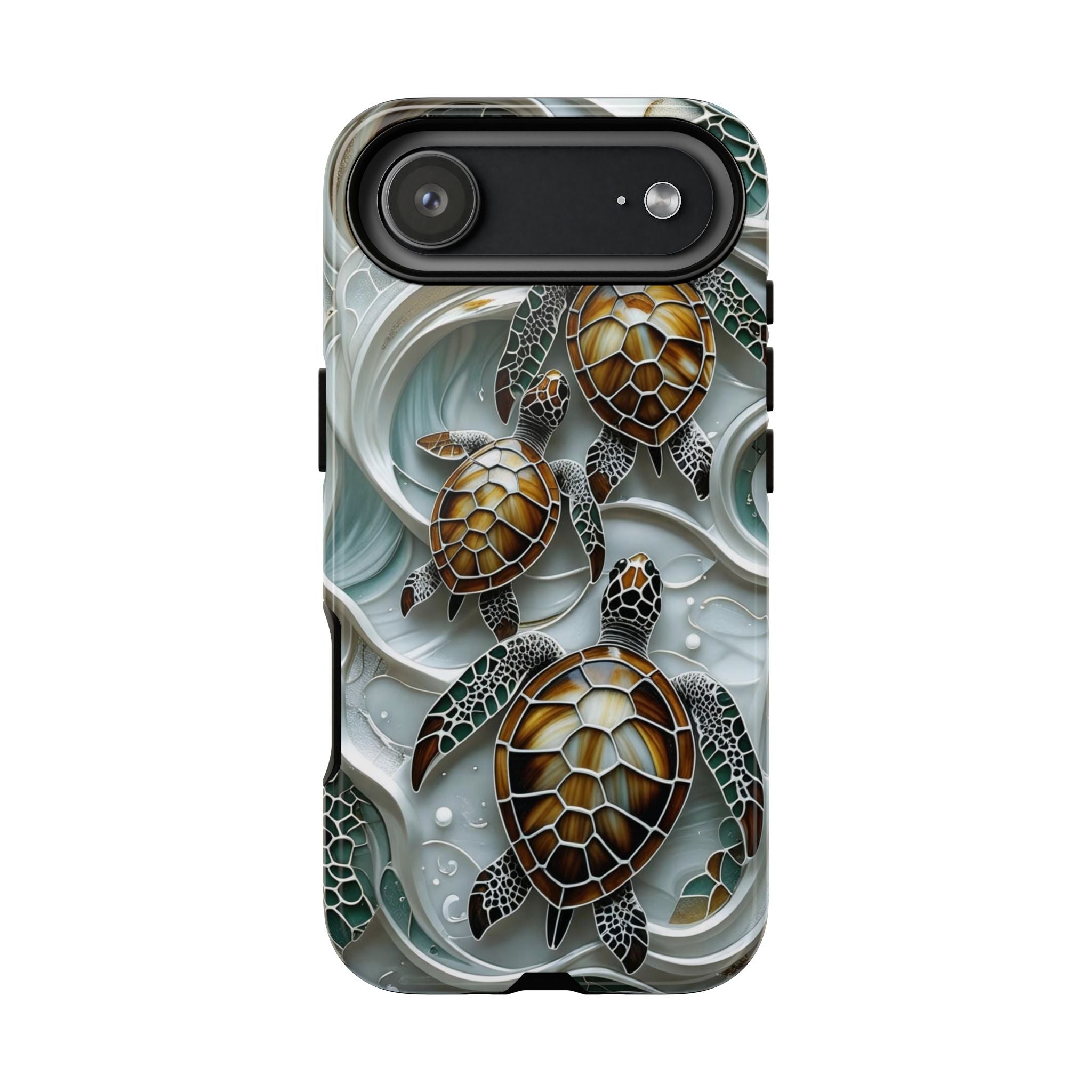 Sea Turtle Phone Case — Ocean Waves Protective iPhone Cover