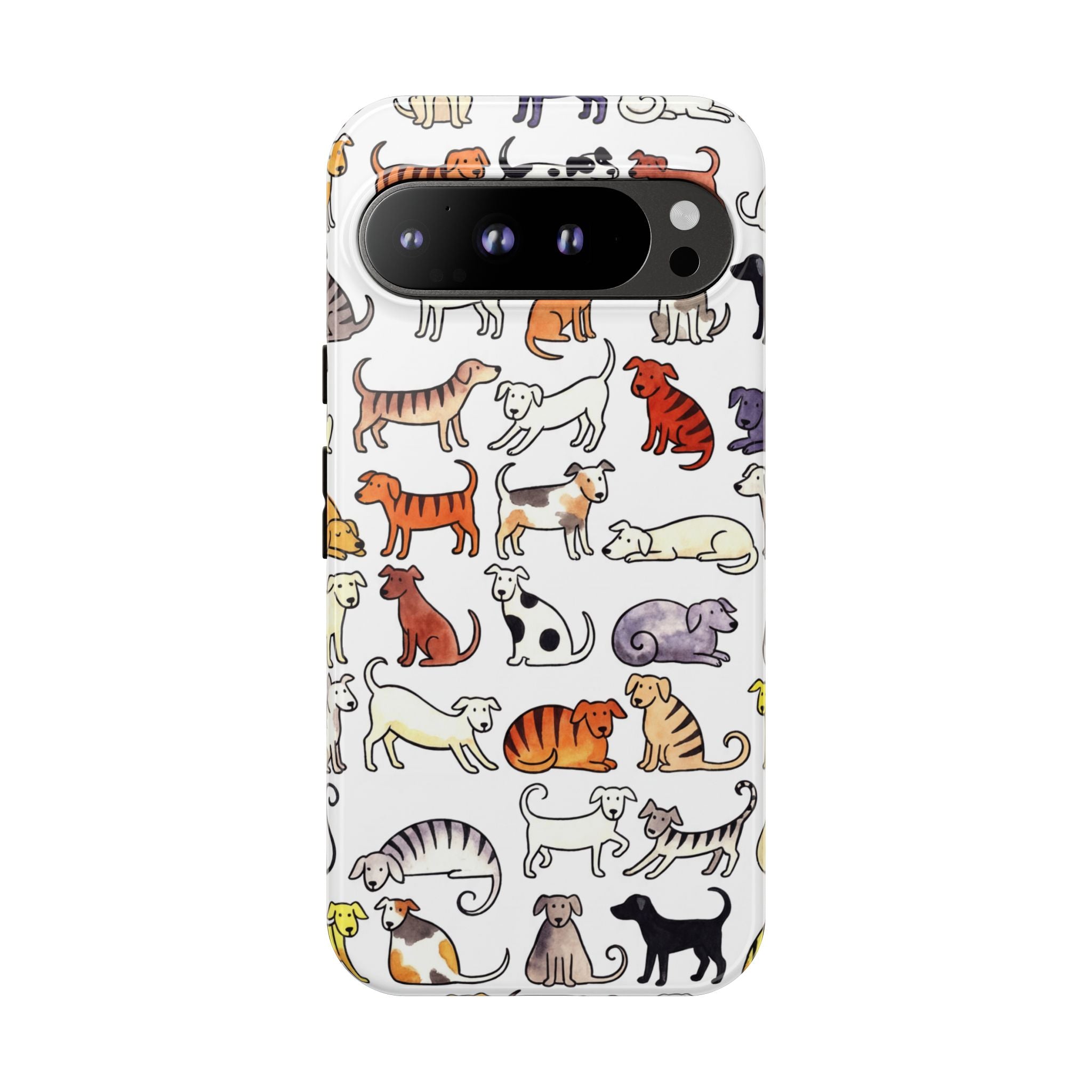 Dog Pattern Google Pixel Case | Cute Colourful Dogs