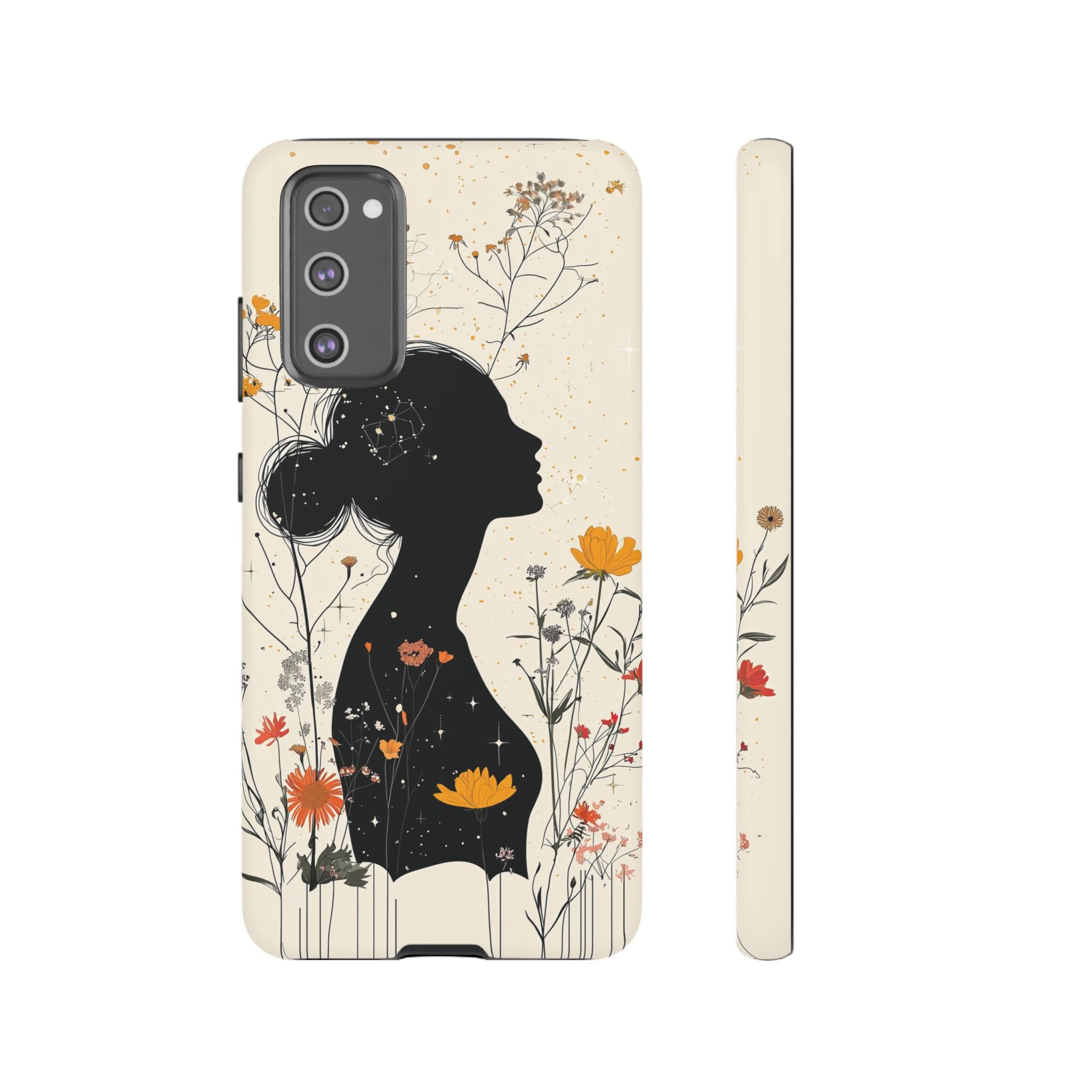Floral Silhouette Samsung Galaxy Case | Botanical Woman