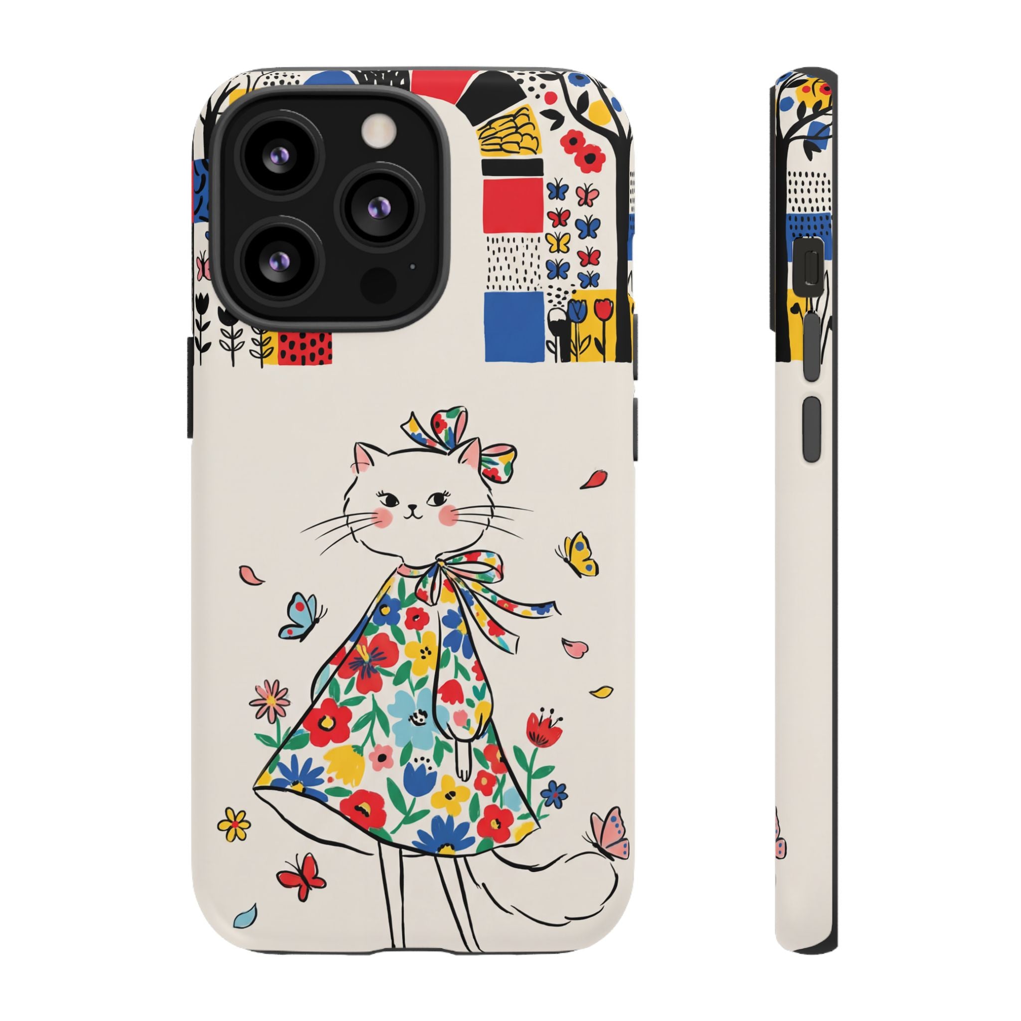 Floral Kitty iPhone Case | Cute Cat