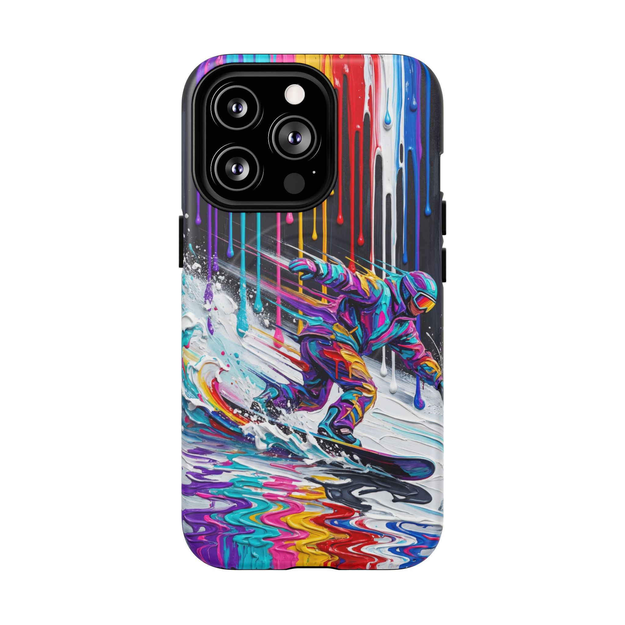 Colourful Snowboarder Art MagSafe iPhone Case