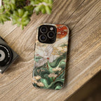 Custodia protettiva per iPhone Cranes &amp; Waves | Cover per telefono ispirata all'arte giapponese