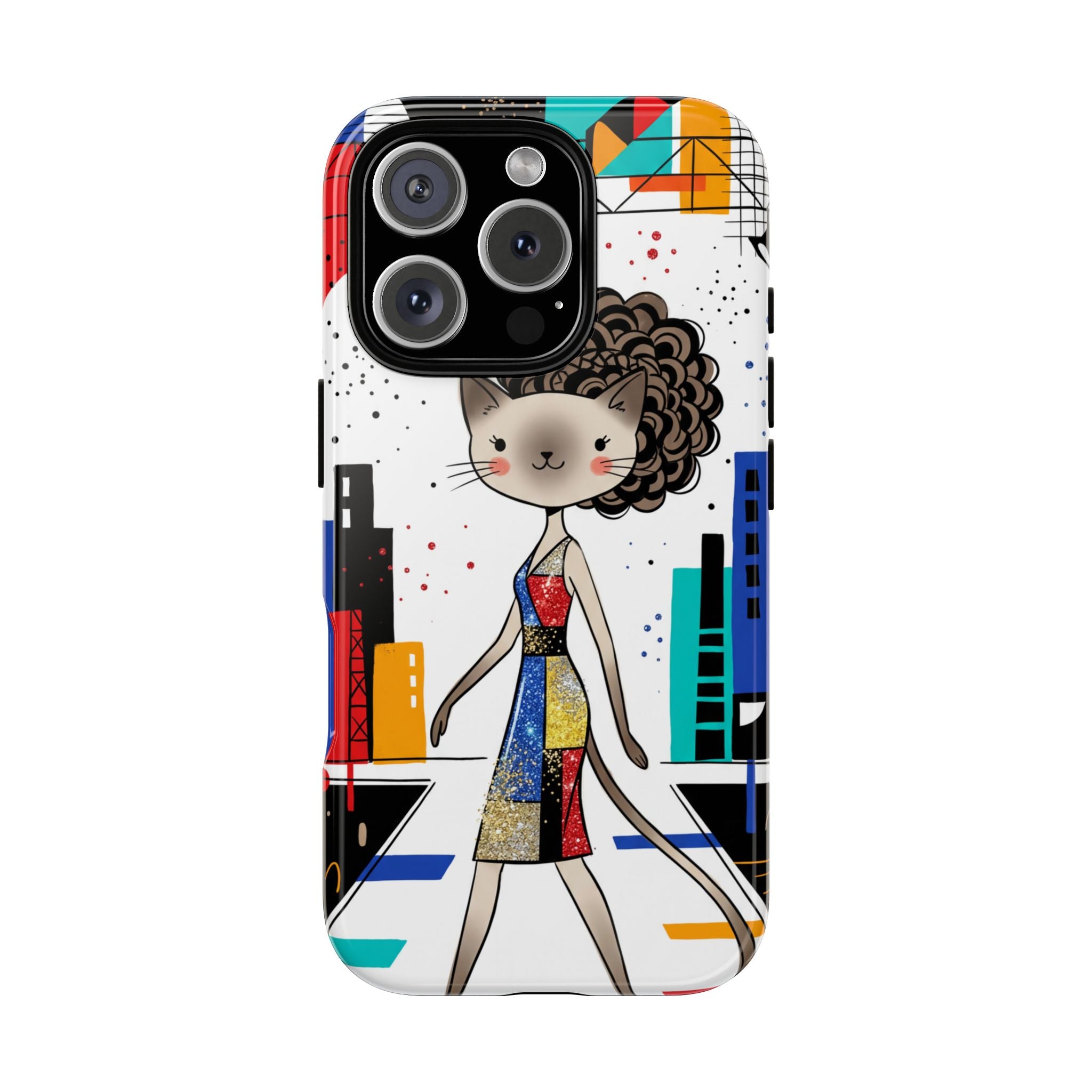Catwalk City iPhone Case | Cute Fashion Cat