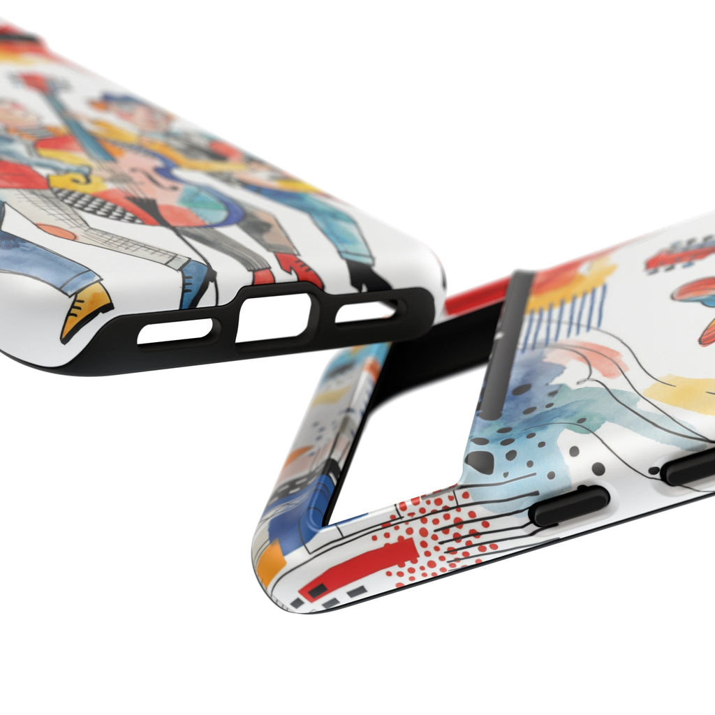 Musical Trio Illustrated Google Pixel Phone Case | Colorful Jazz Band Art Phone Cover