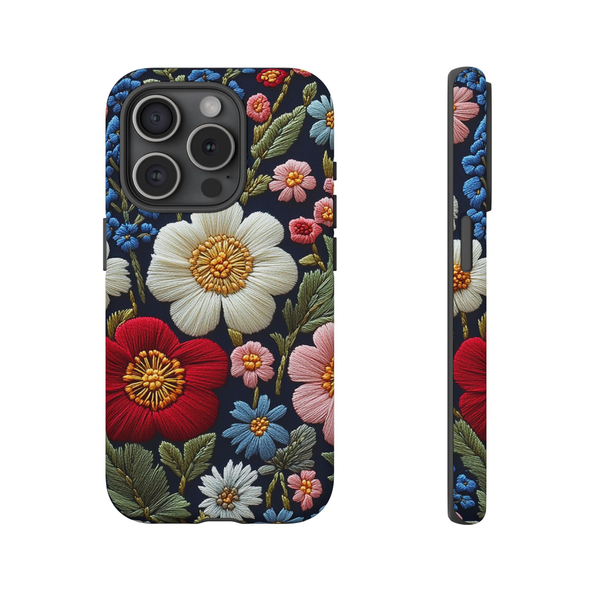 Floral Embroidered Garden iPhone Case