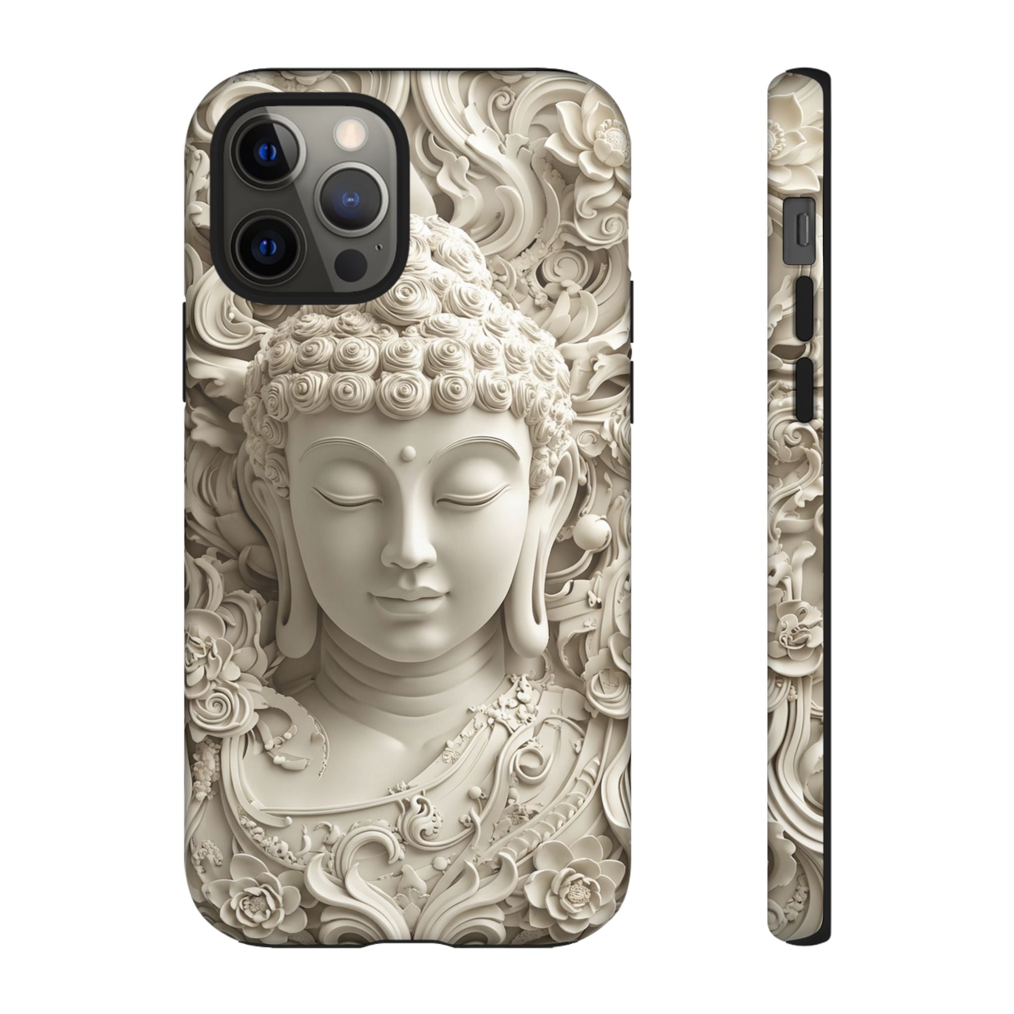Buddha Relief iPhone Case — Serene Zen Protective Phone Cover