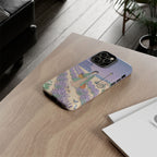 Lavender Field iPhone Case | Vintage Travel Illustration Protective Case