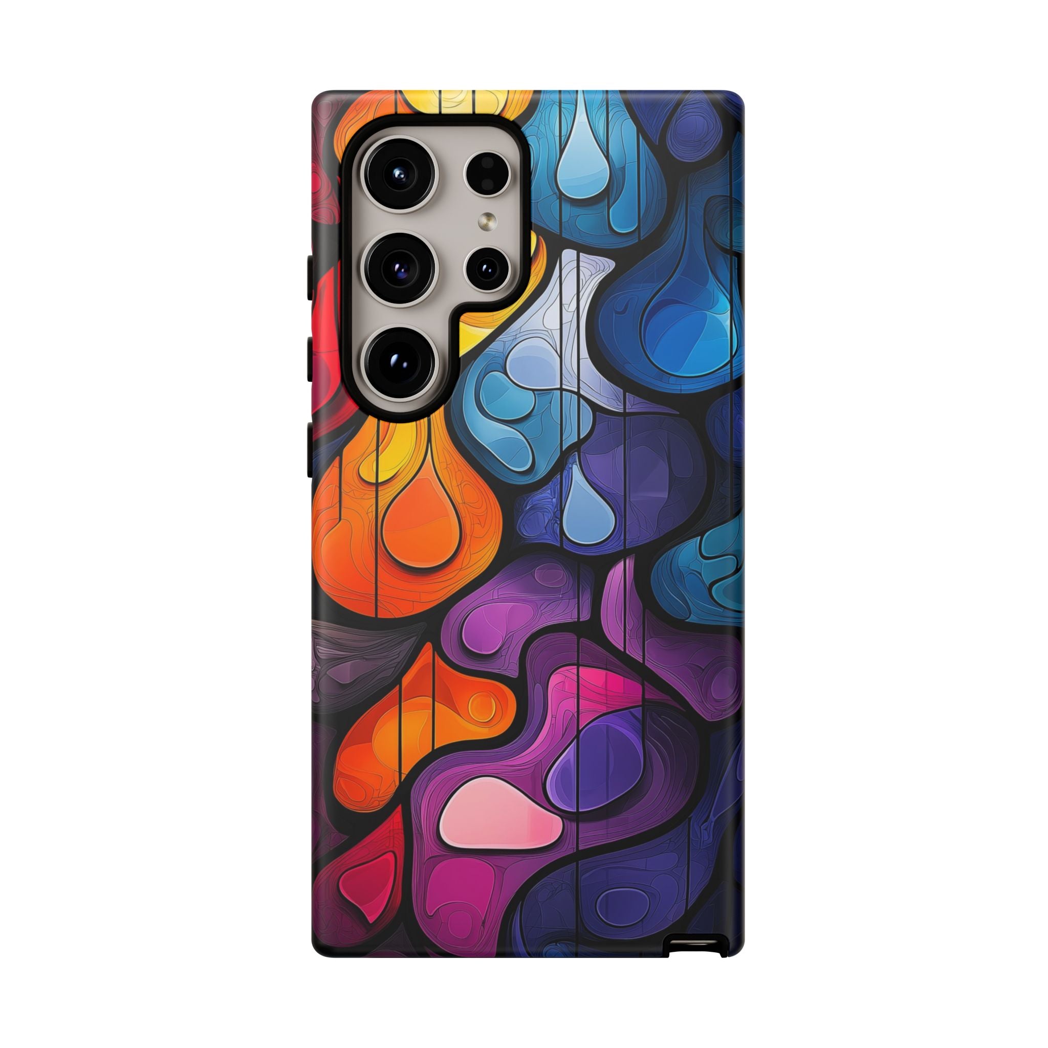 Abstract Colourful Drop Samsung Galaxy Case — Vibrant Stained-Glass