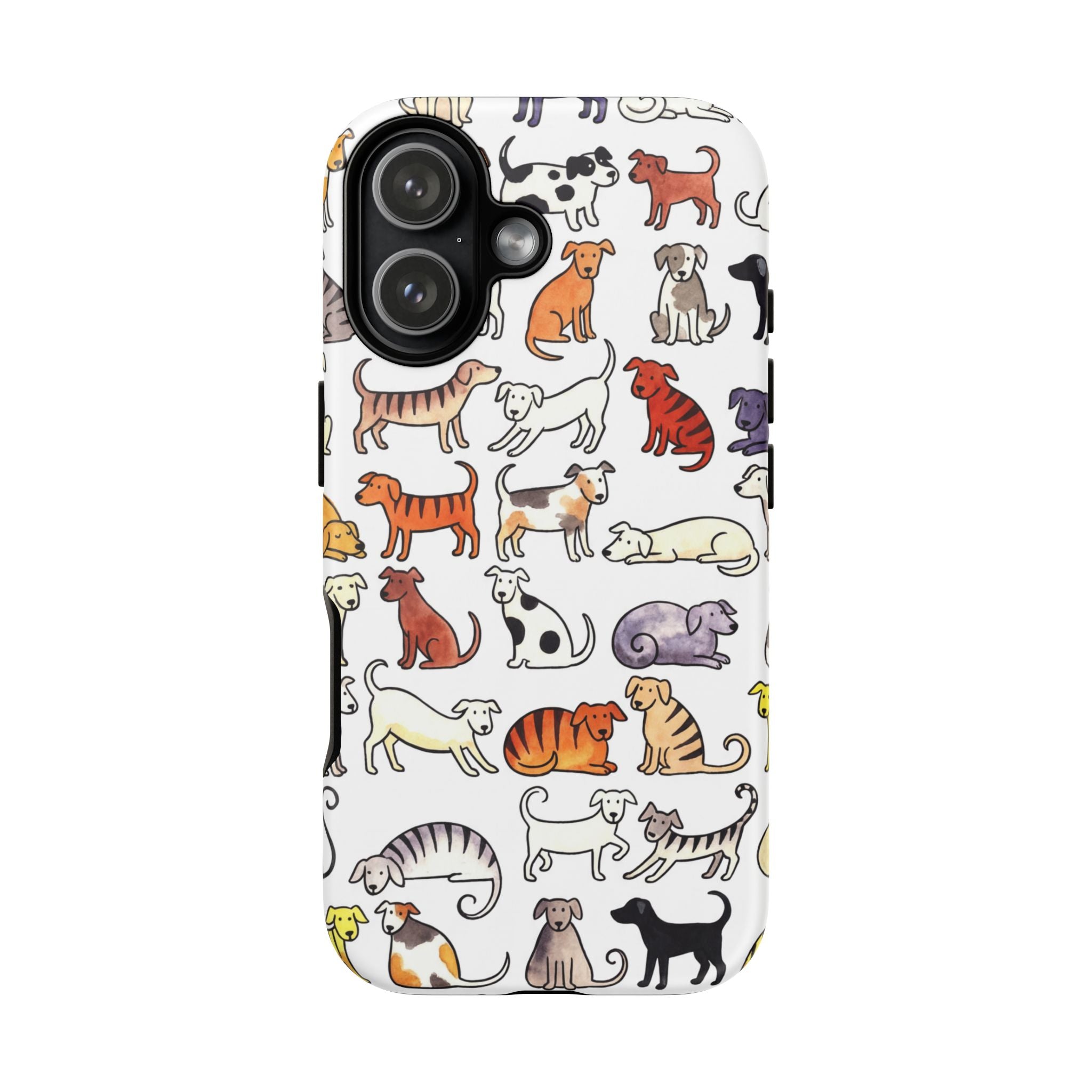 Dog Pattern iPhone Case | Cute Colourful Dogs