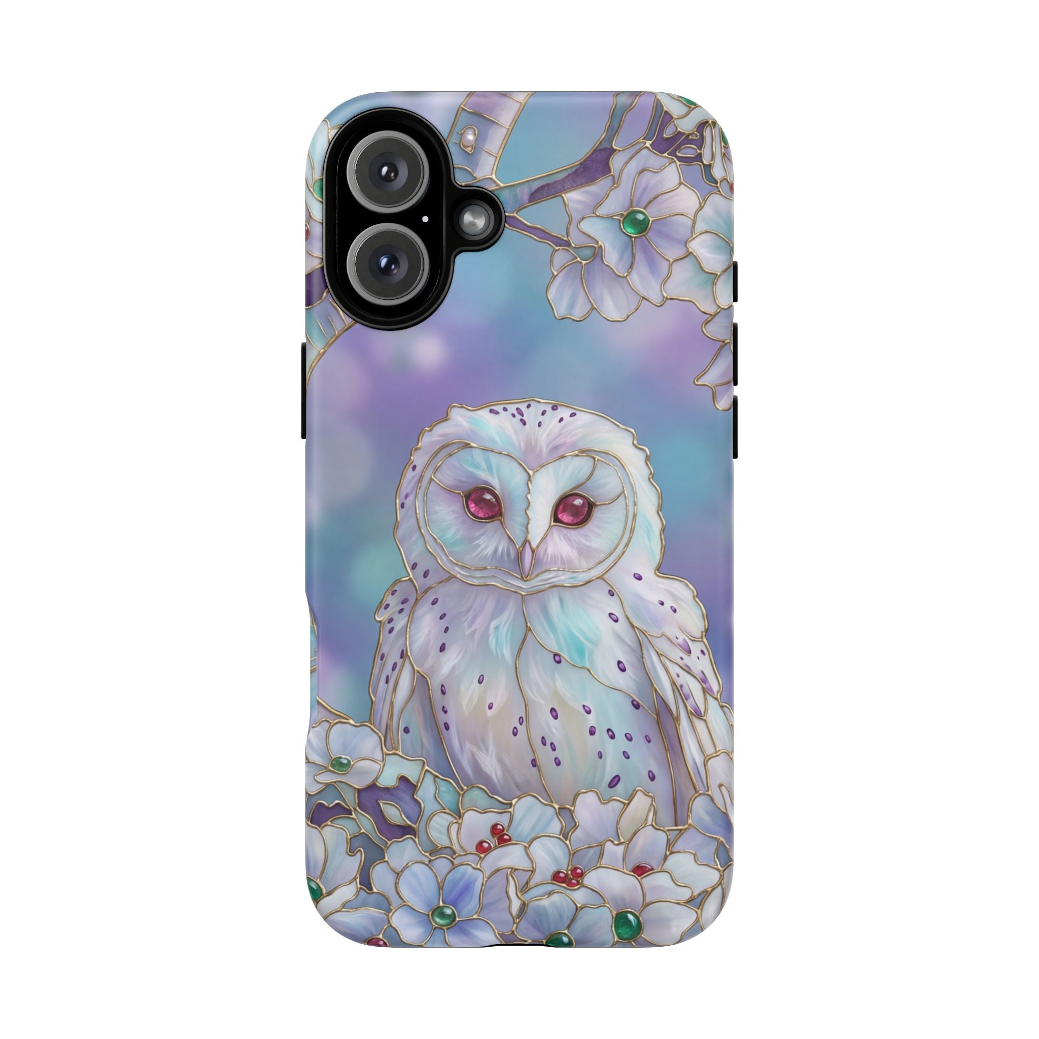 Mystic Owl Floral iPhone Case | Pastel Night Garden Protective Cover