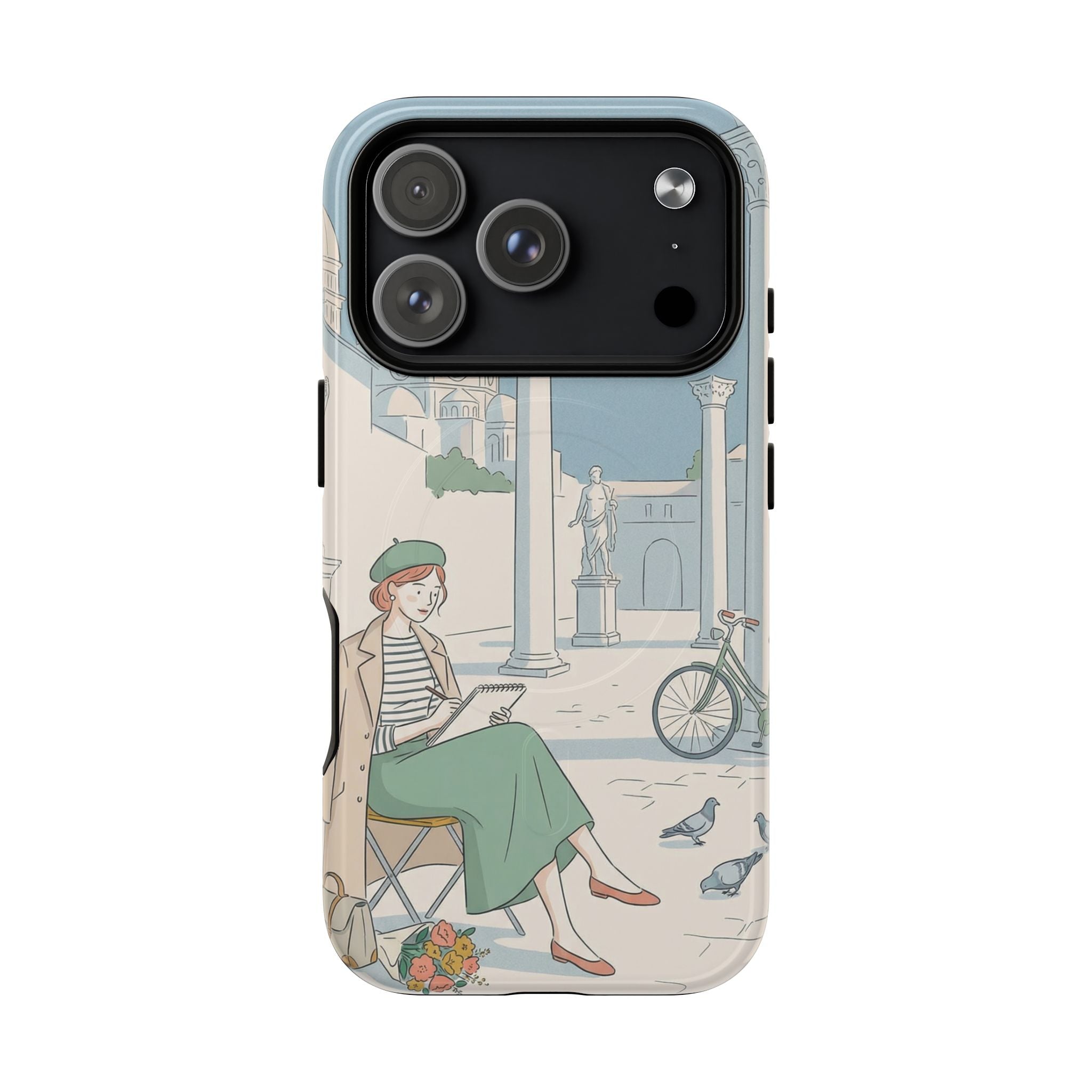 Florence Art Aesthetic MagSafe iPhone Case | Renaissance Italy Travel Illustration