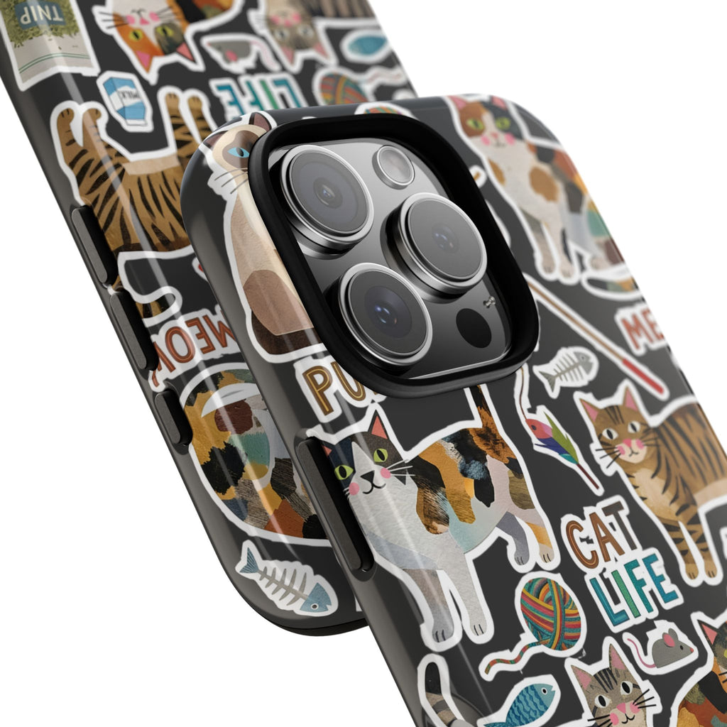 Cute Cats Sticker Tough iPhone Case