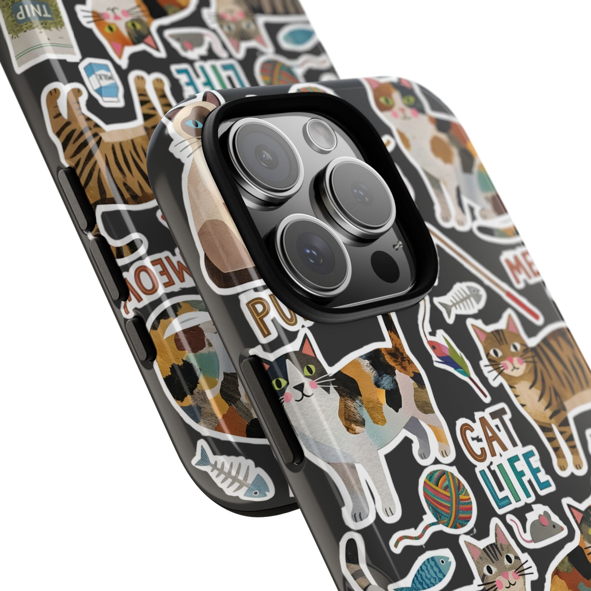 Cute Cats Sticker Tough iPhone Case
