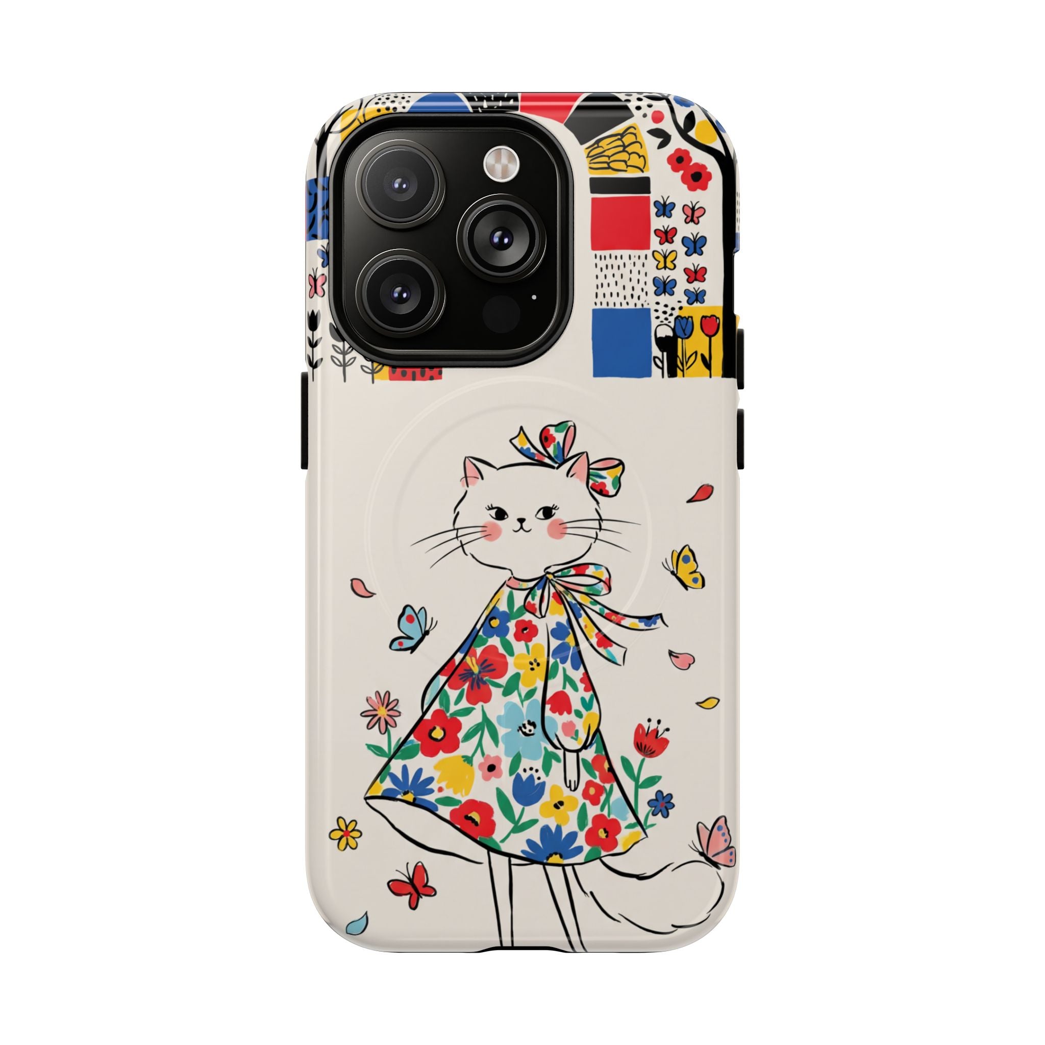 Floral Kitty MagSafe iPhone Case | Cute Cat