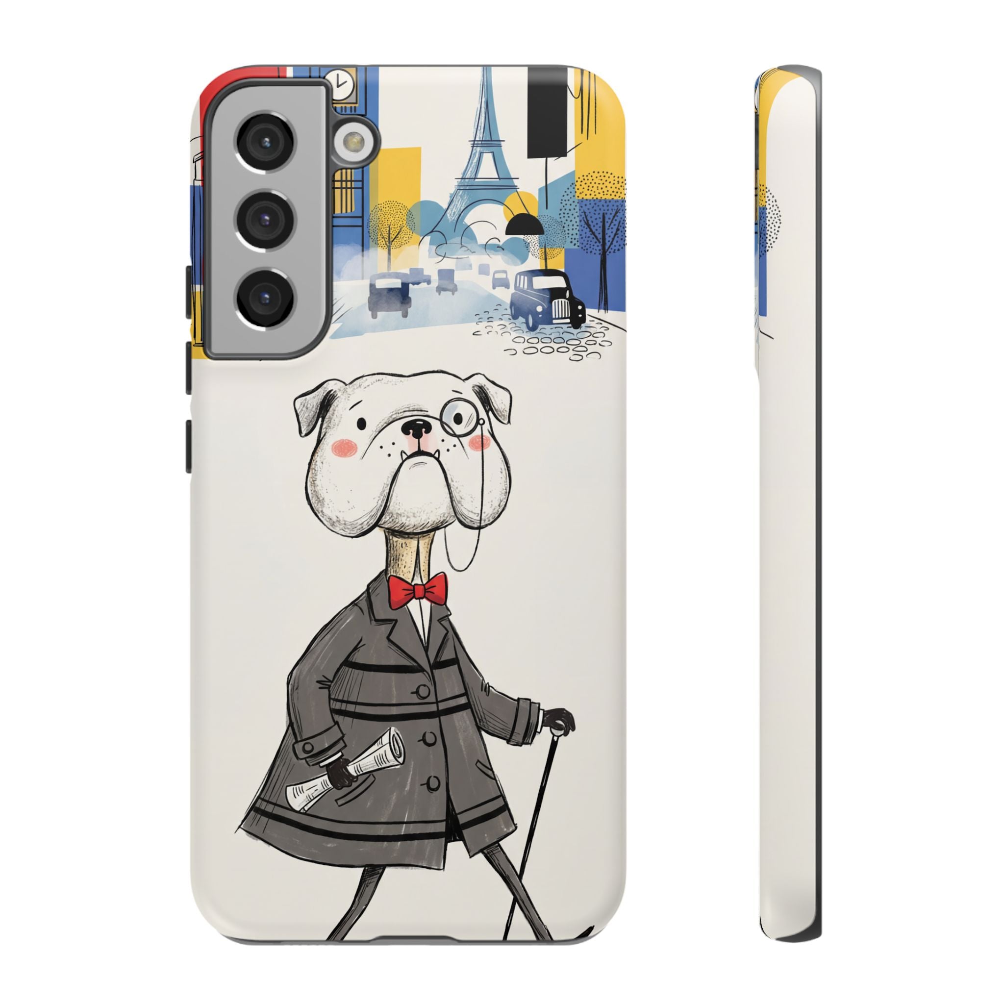Vintage Dapper Gentleman Bulldog Samsung Galaxy Phone Case