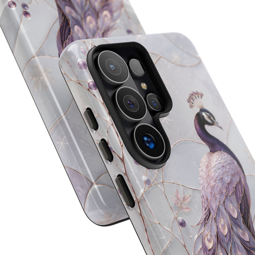 Peacock Samsung Galaxy Phone Case | Lavender Peacock Phone Case