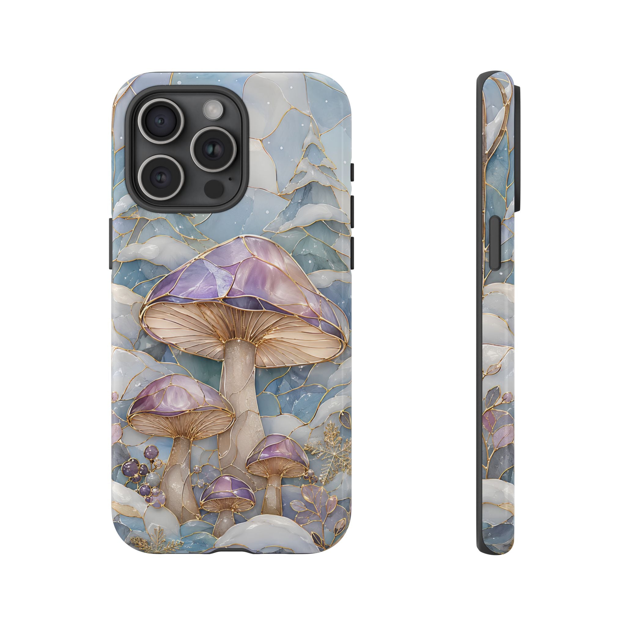 Iridescent Mushroom Illustration iPhone Case | Protective Hard Case