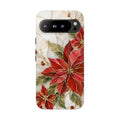Poinsettia Google Pixel Phone Case | Christmas Floral Cover
