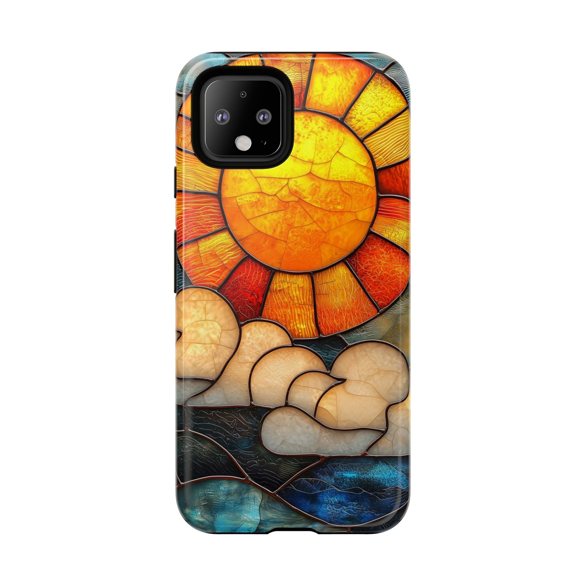 Stained Glass Sun & Clouds Google Pixel Case