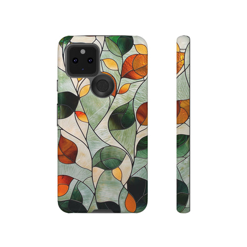 Autumn Stained Glass Leaf Google Pixel Case