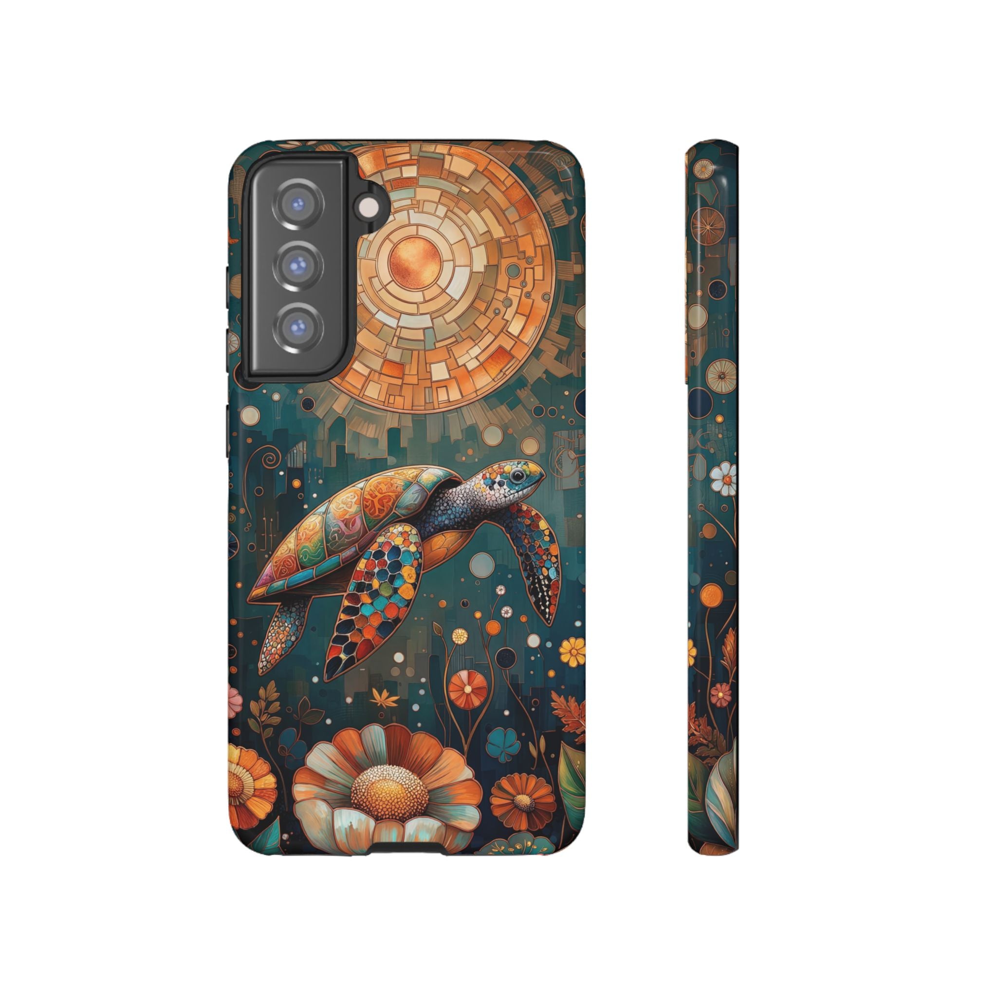 Colourful Mosaic Sea Turtle Samsung Galaxy Case